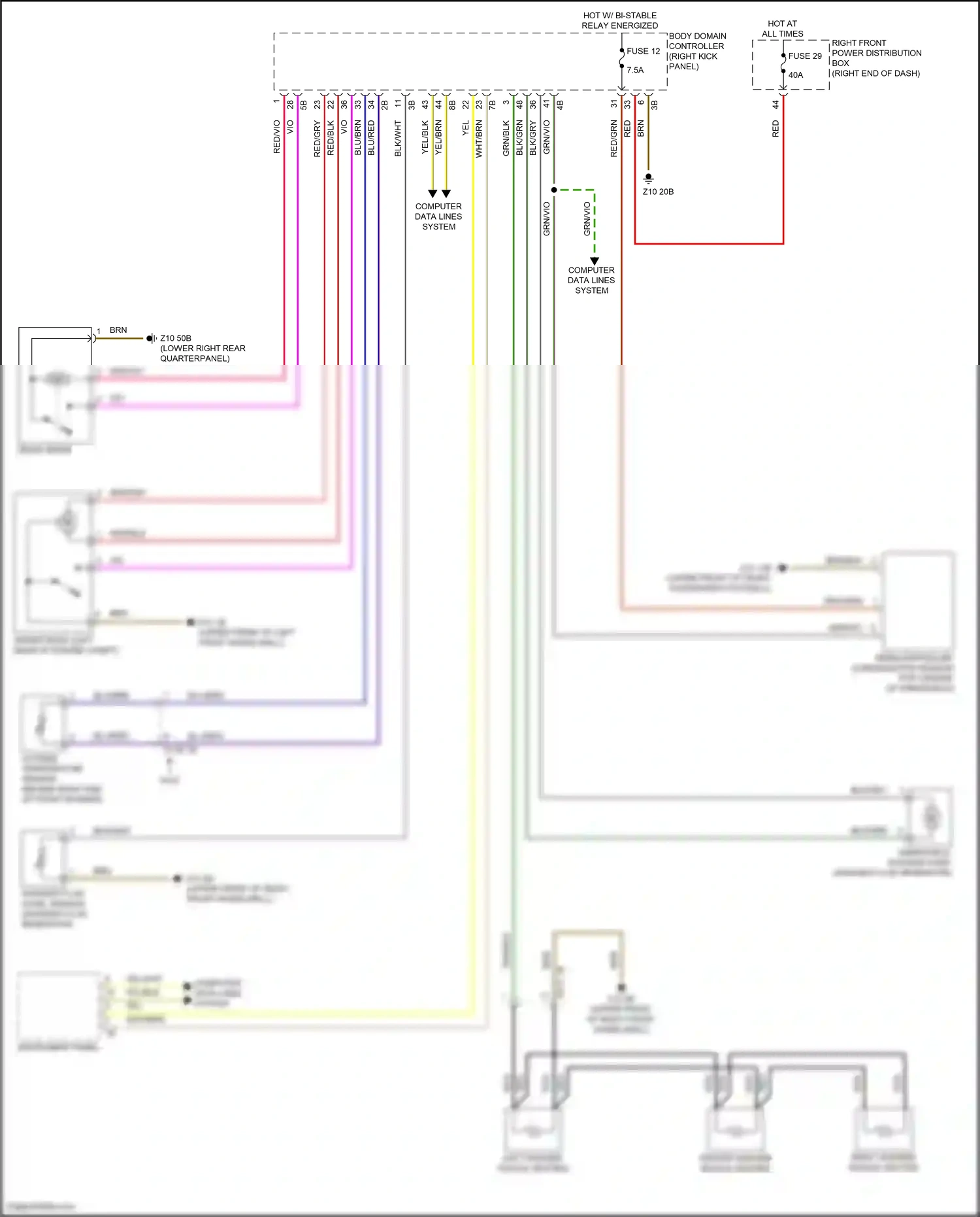 BMW X4 G02 facelift (2021-2024) computer data lines system wiring diagram  (20 of 107)