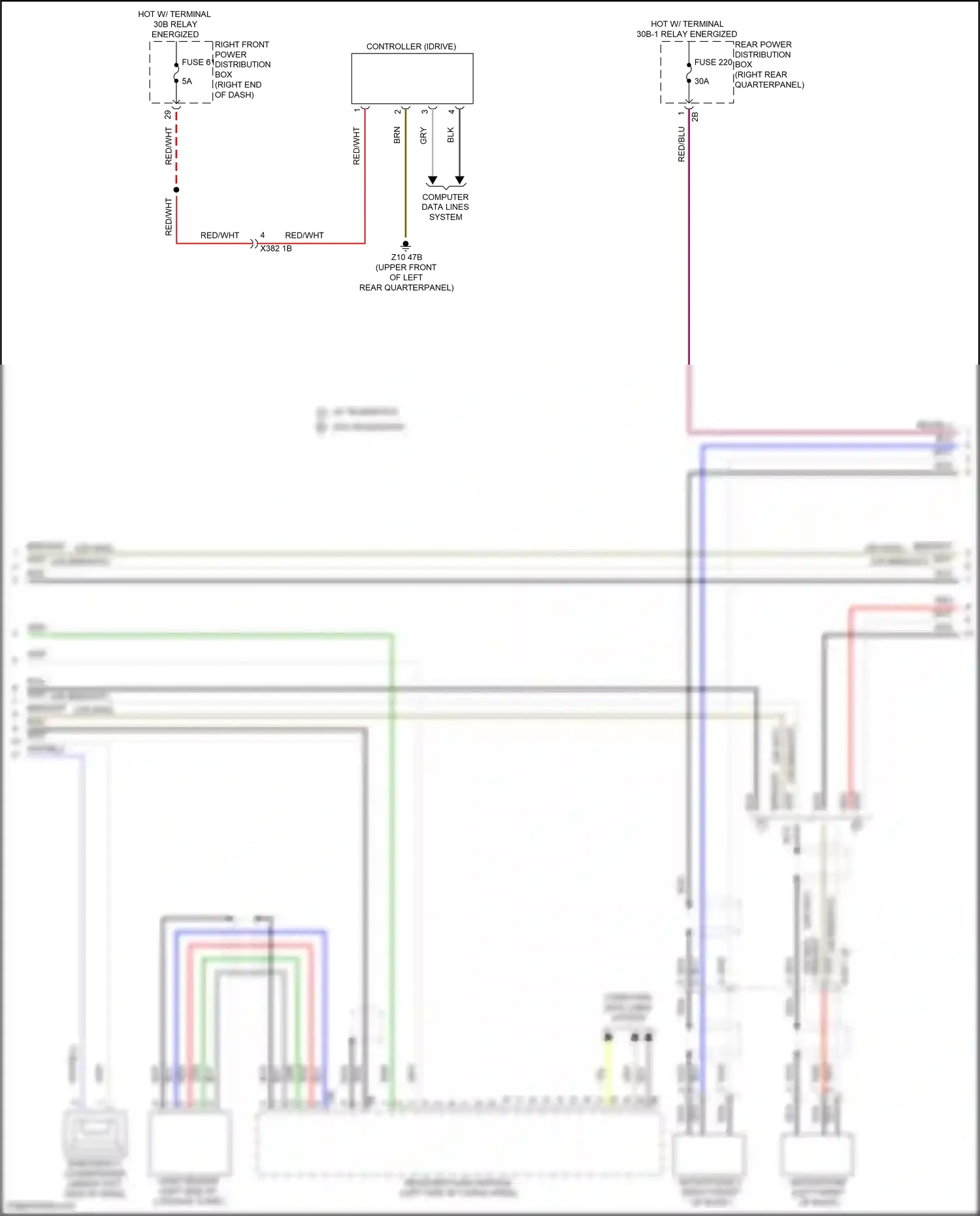 BMW X4 G02 facelift (2021-2024) computer data lines system wiring diagram  (65 of 107)