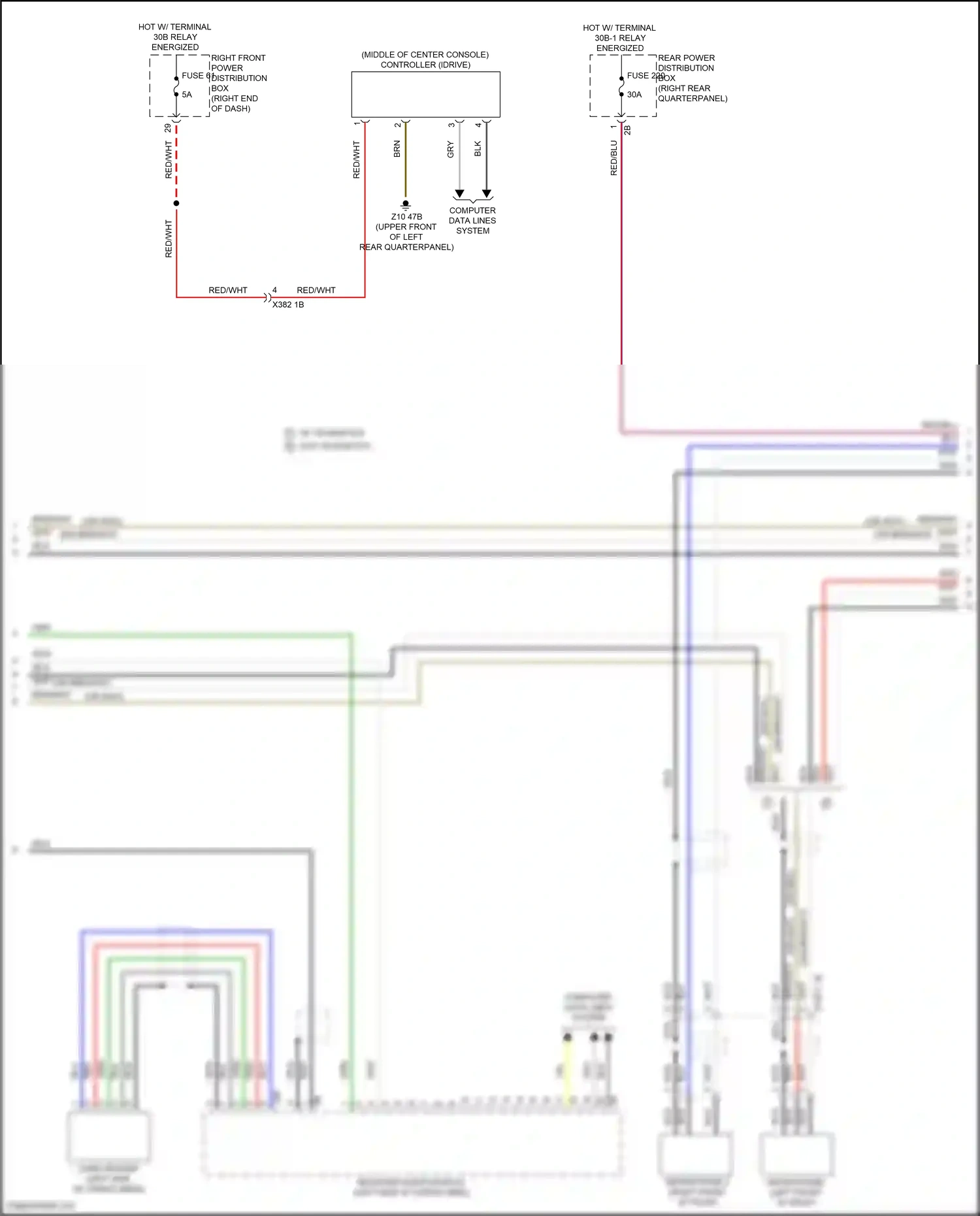 BMW X4 G02 facelift (2021-2024) computer data lines system wiring diagram  (53 of 107)