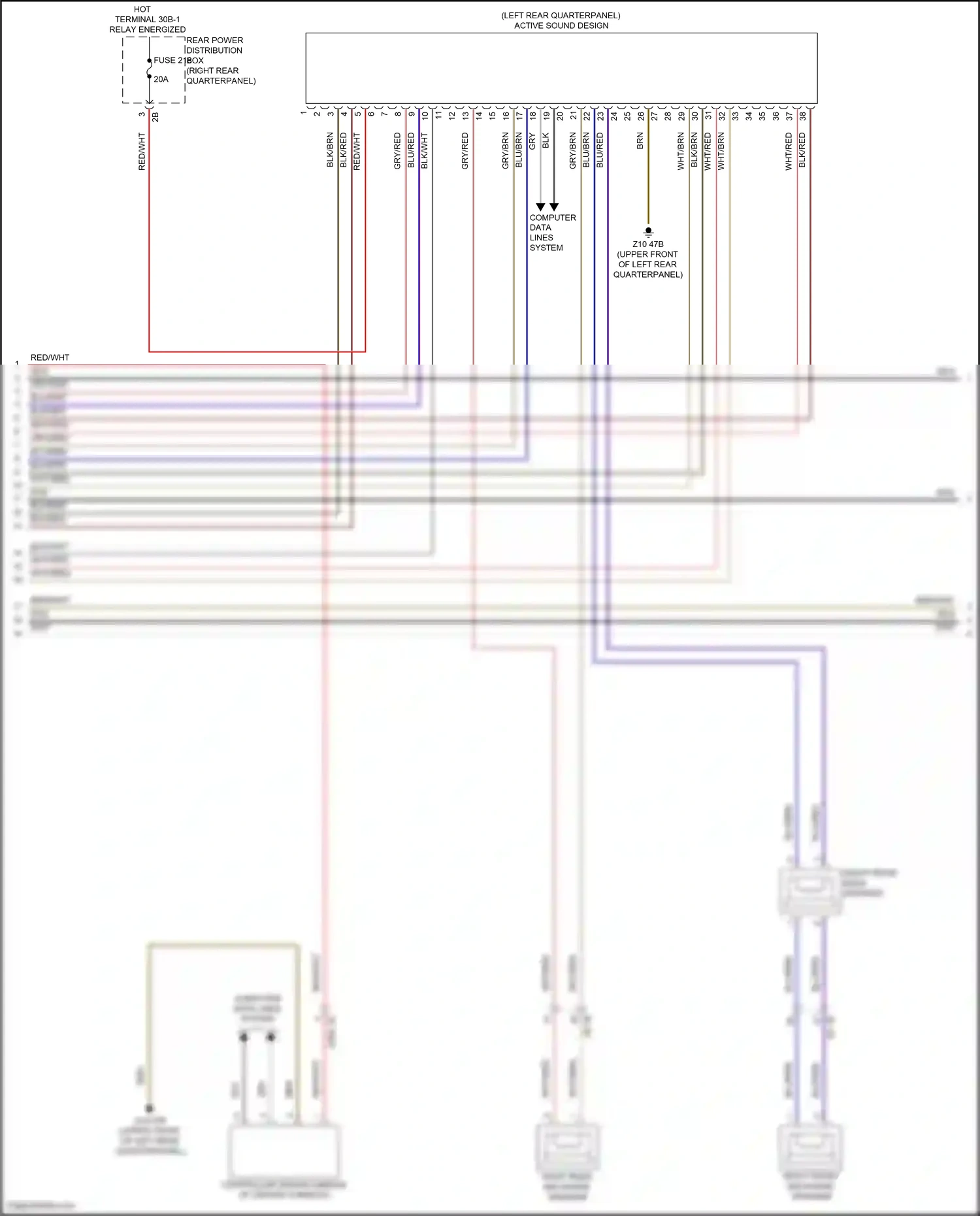 BMW X4 G02 facelift (2021-2024) computer data lines system wiring diagram  (67 of 107)