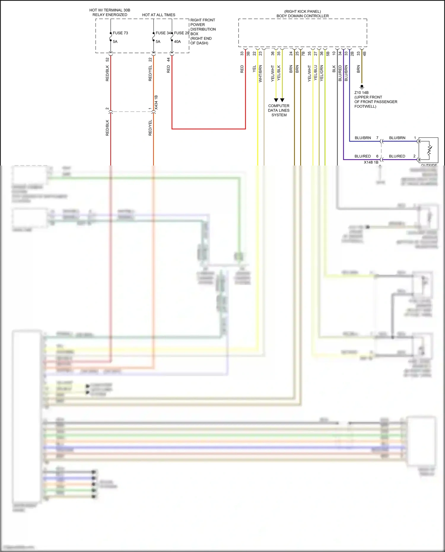 BMW X4 G02 facelift (2021-2024) computer data lines system wiring diagram  (27 of 107)