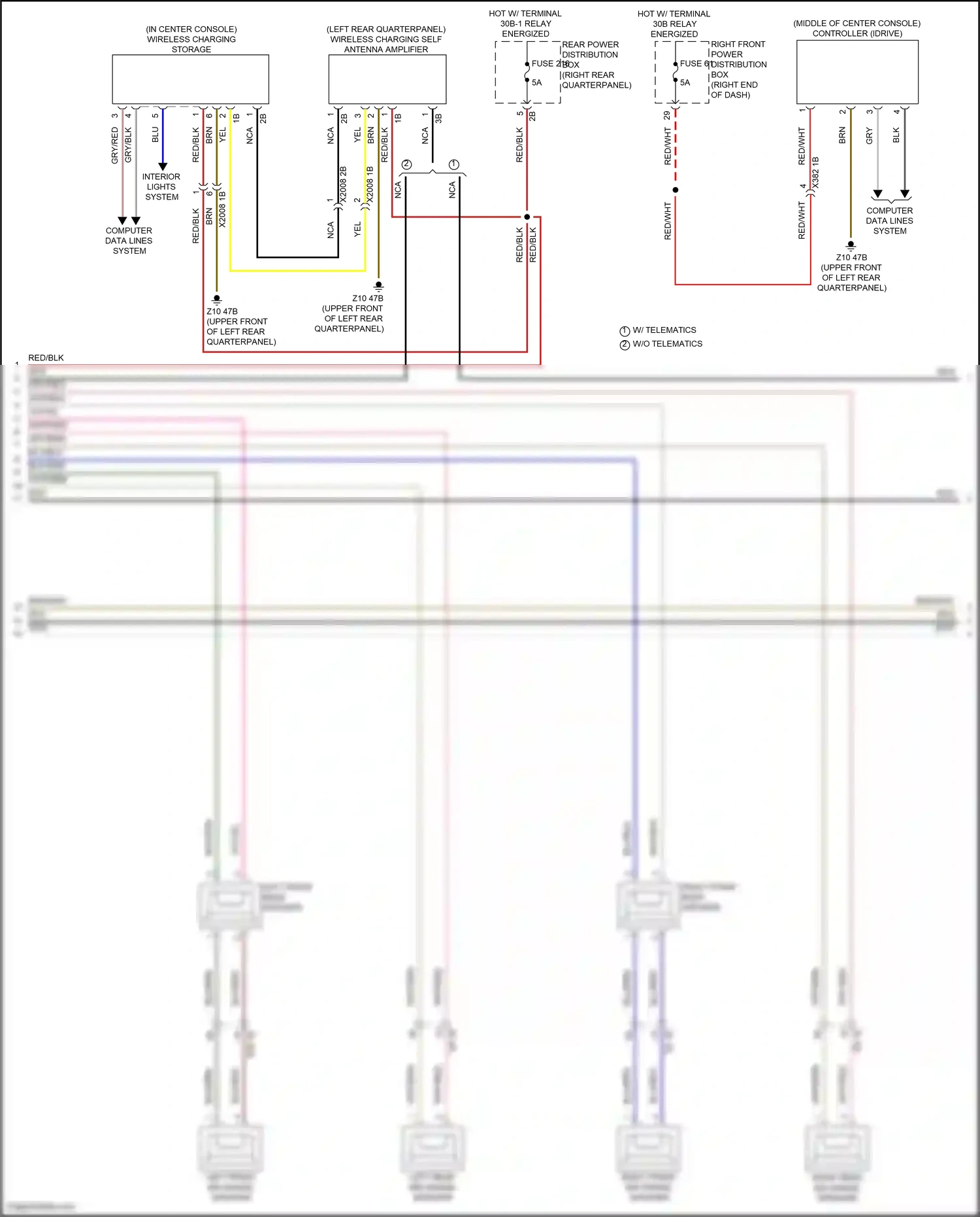 BMW X4 G02 facelift (2021-2024) computer data lines system wiring diagram  (50 of 107)