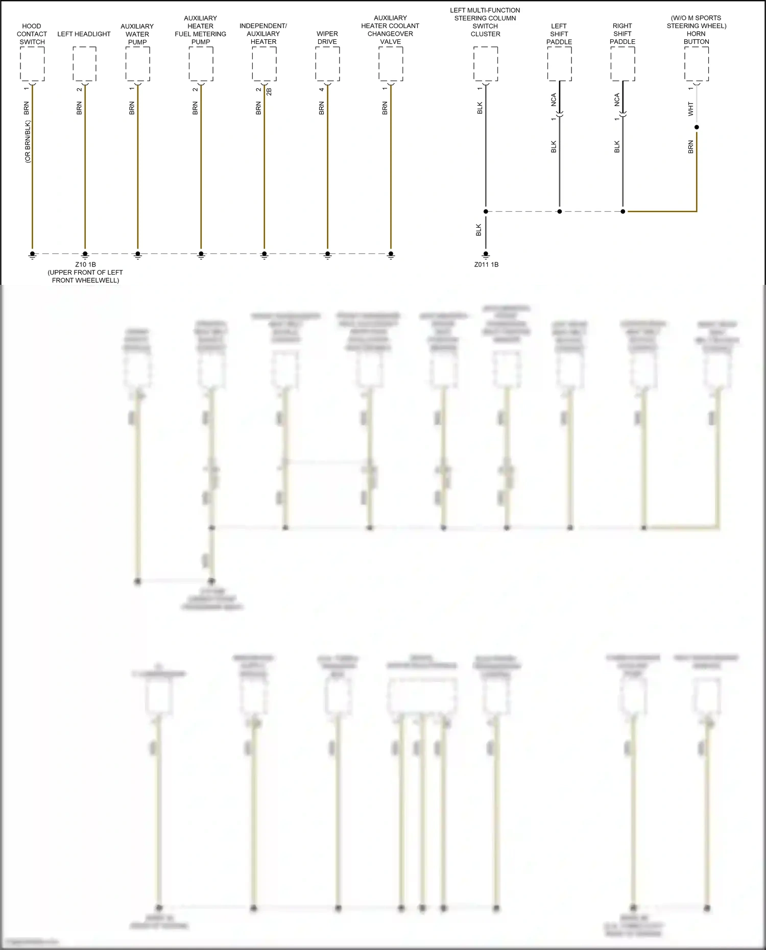 BMW X4 G02 facelift (2021-2024) left multi-function steering column switch cluster wiring diagram  (4 of 4)