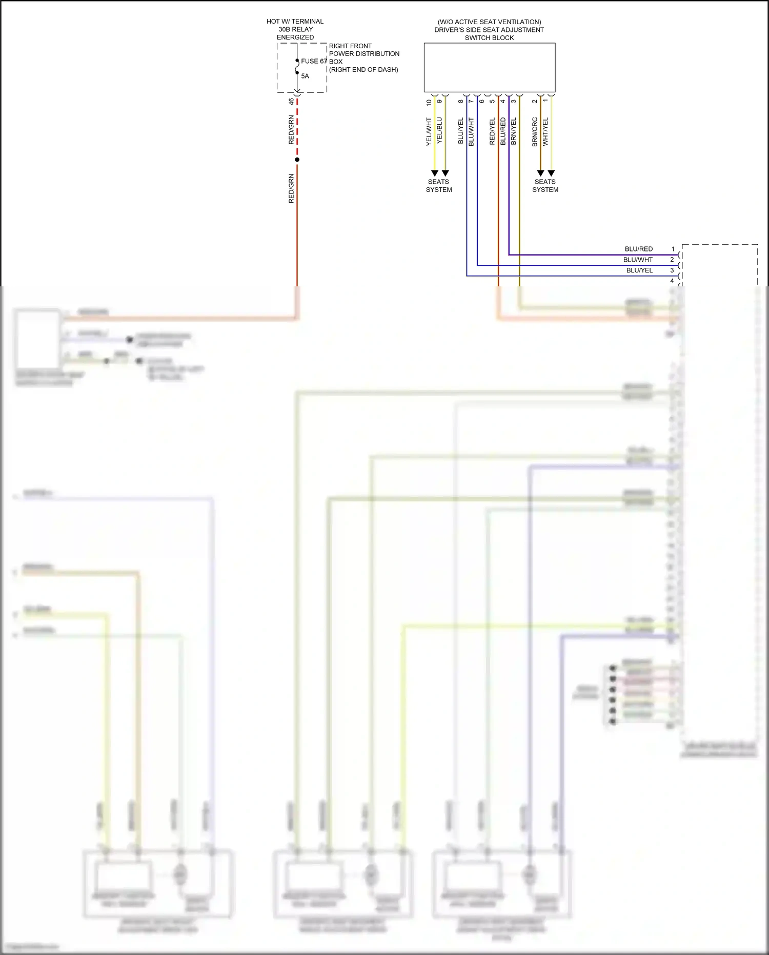 BMW X4 G02 facelift (2021-2024) memory function hall sensor wiring diagram  (2 of 2)