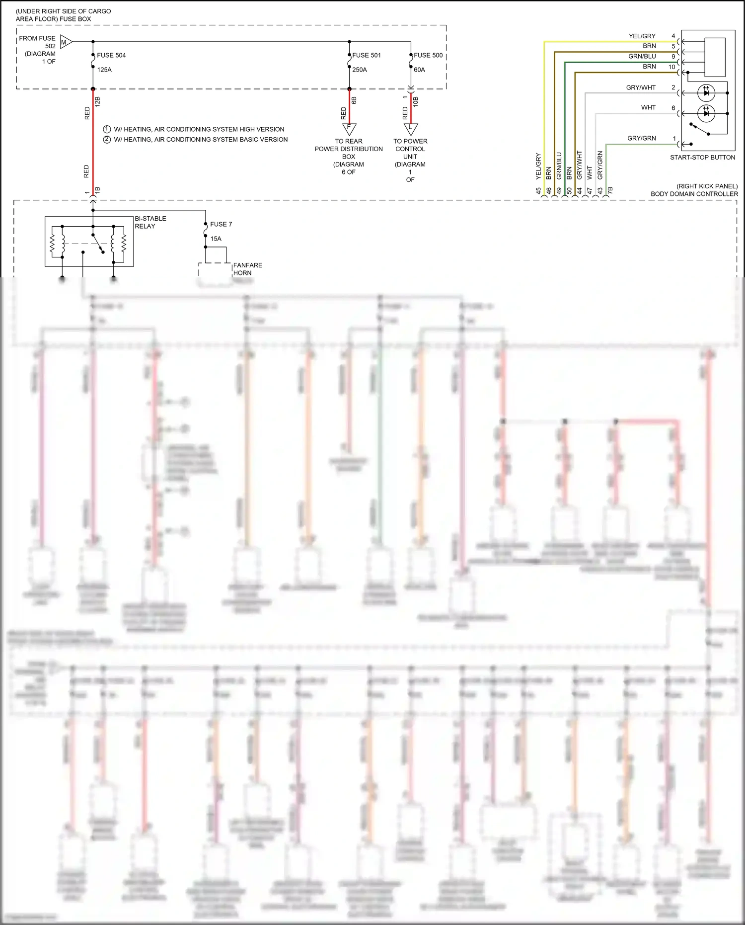 BMW X4 G02 facelift (2021-2024) w/ heating, air conditioning system basic version wiring diagram  (2 of 2)