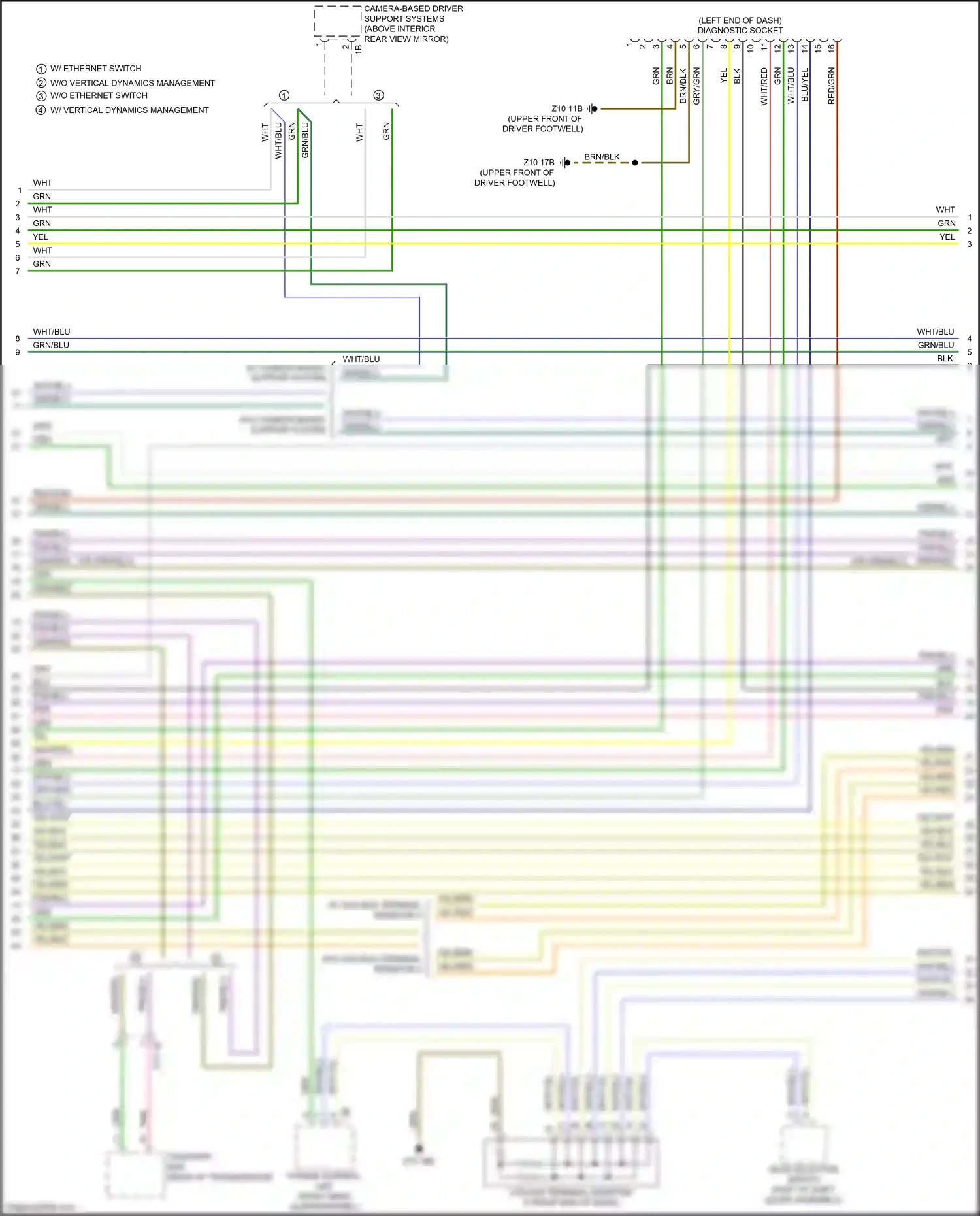 Car Wiring Diagrams for X4 BMW G02 (2018-2021): Computer data lines circuit (2 of 9)