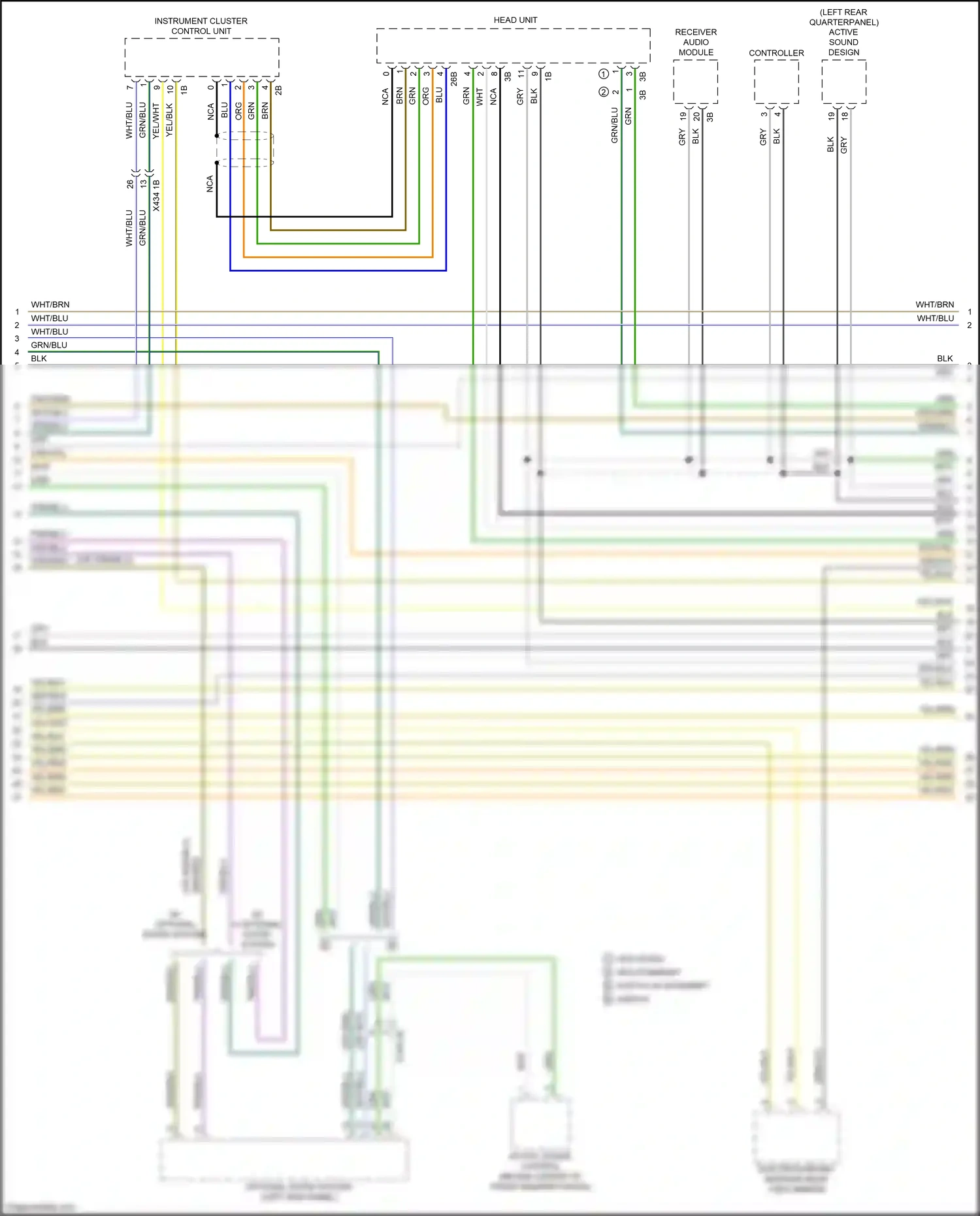 Car Wiring Diagrams for X4 BMW G02 (2018-2021): Computer data lines circuit (4 of 9)