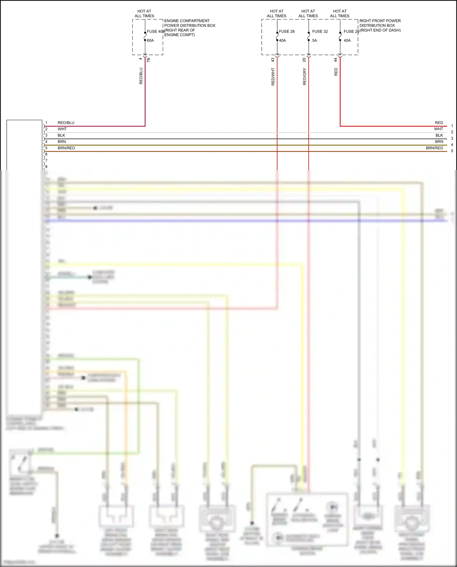 BMW X4 G02 (2018-2021) automatic hold function led wiring diagram  (1 of 2)