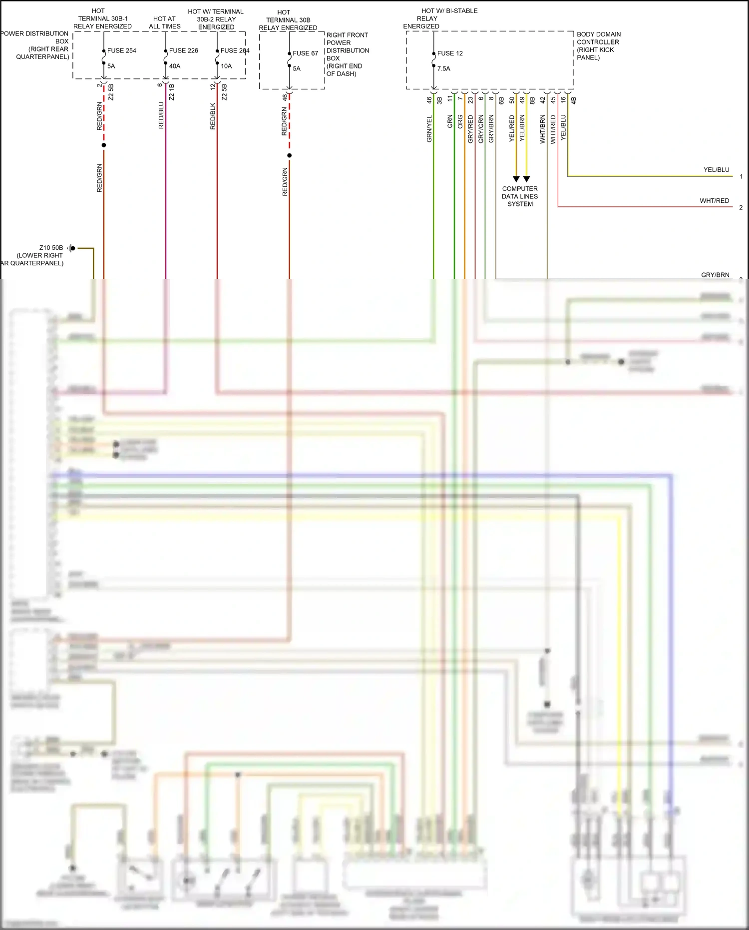 BMW X4 G02 (2018-2021) body domain controller wiring diagram  (48 of 48)