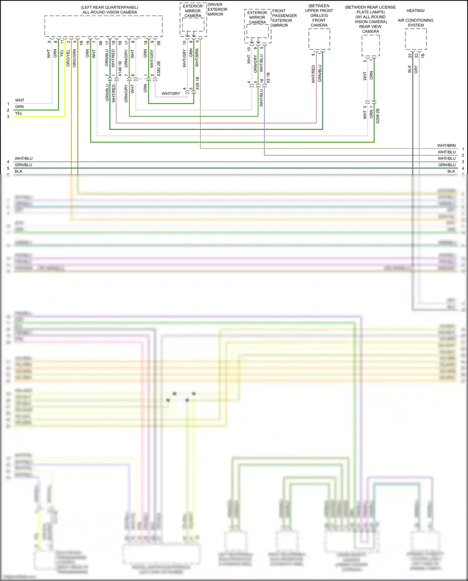 BMW X4 G02 (2018-2021) front camera wiring diagram  (2 of 2)