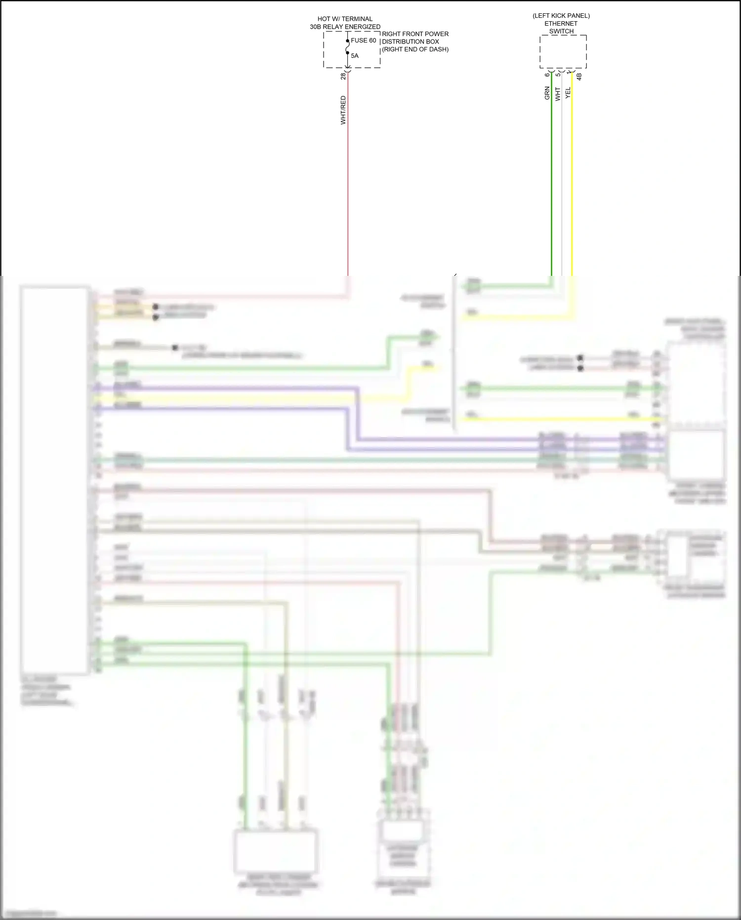 BMW X4 G02 (2018-2021) front camera wiring diagram  (1 of 2)