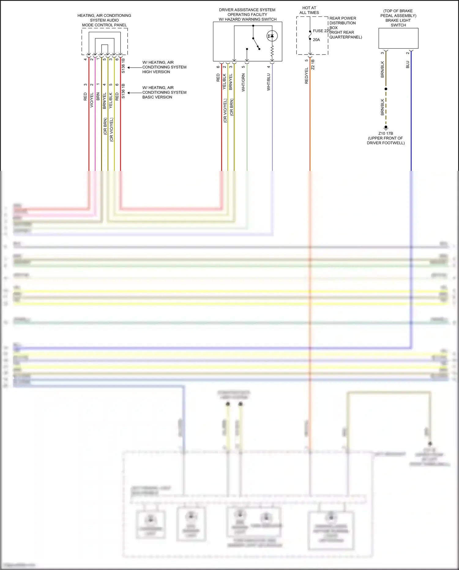 BMW X4 G02 (2018-2021) left frontal light electronics wiring diagram  (1 of 2)