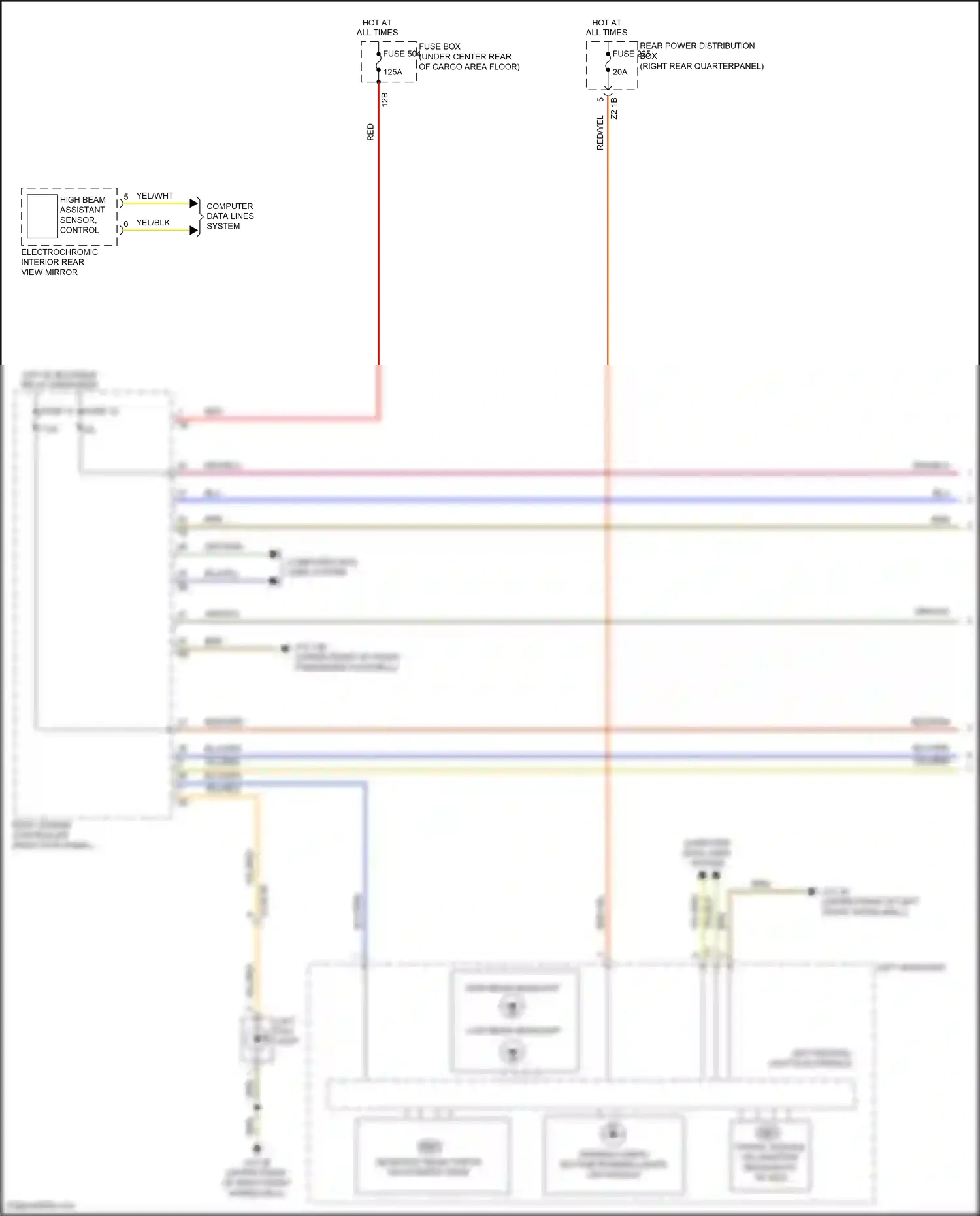 BMW X4 G02 (2018-2021) left frontal light electronics wiring diagram  (2 of 2)