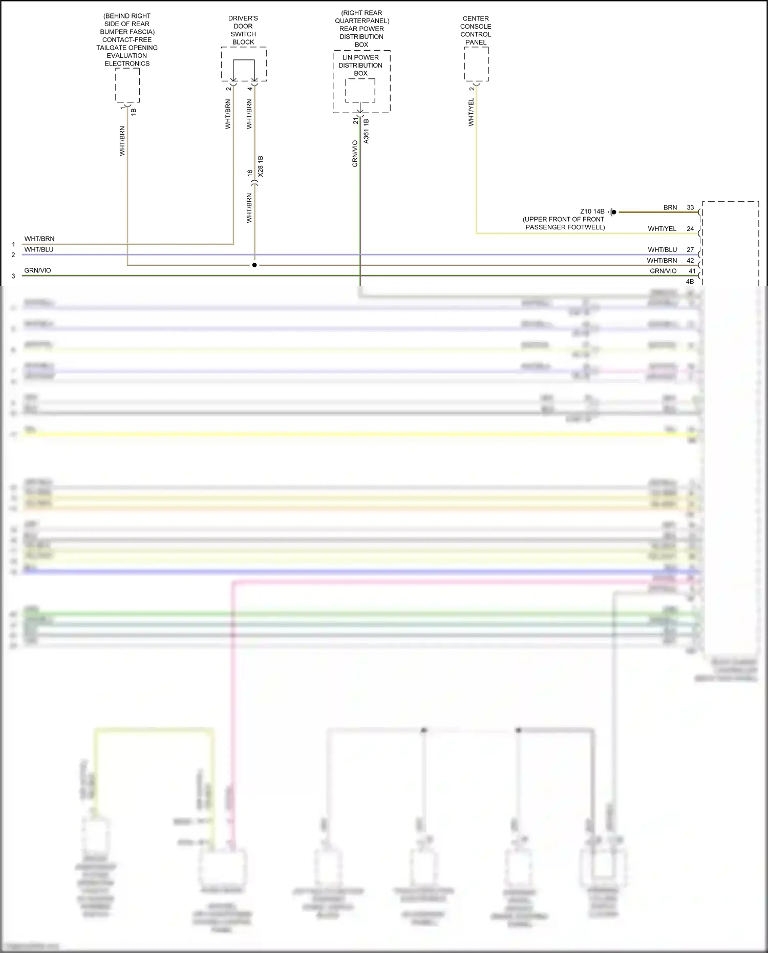 BMW X4 G02 (2018-2021) left multi- function steering wheel switch block wiring diagram  (2 of 5)