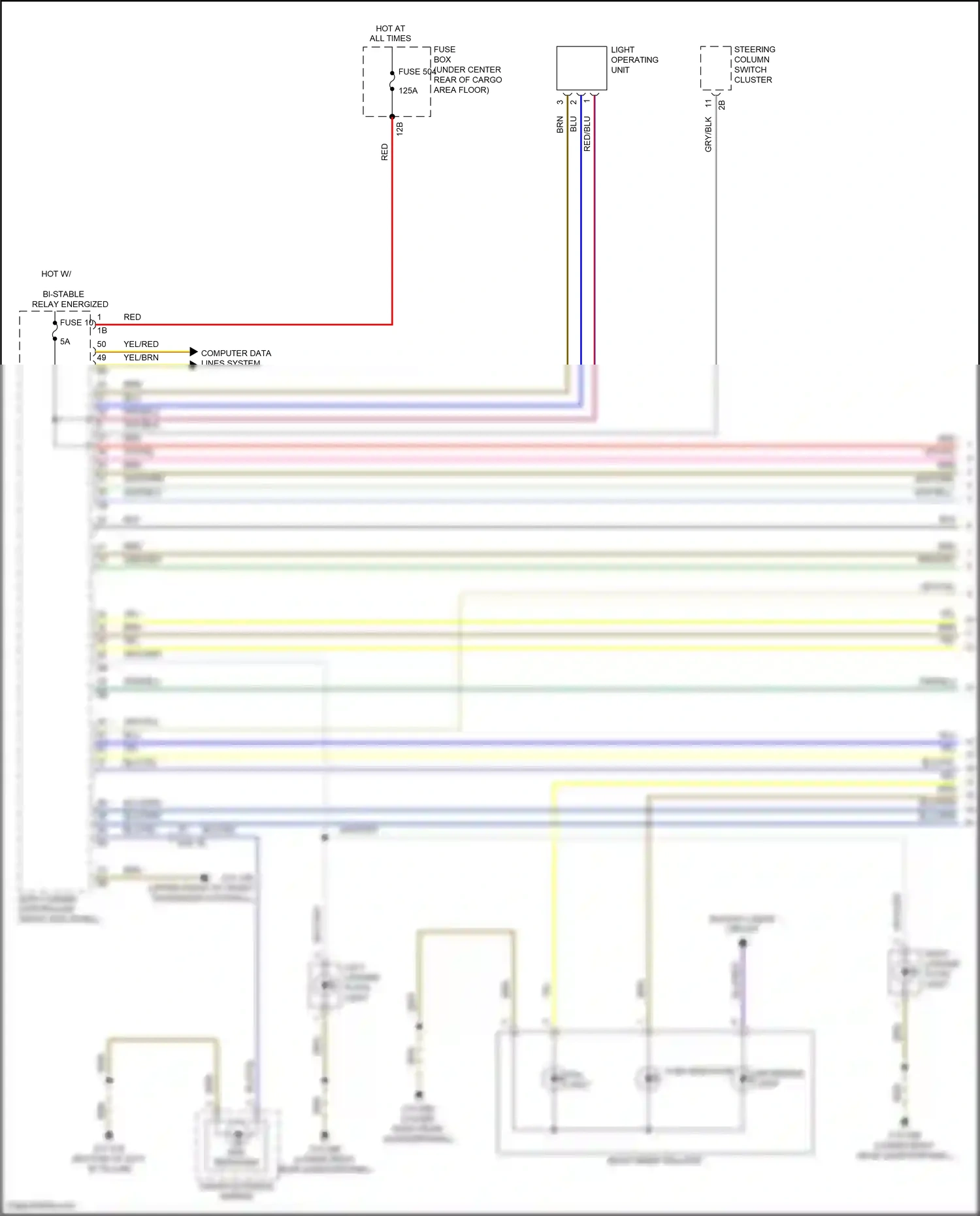 BMW X4 G02 (2018-2021) light operating unit wiring diagram  (2 of 5)