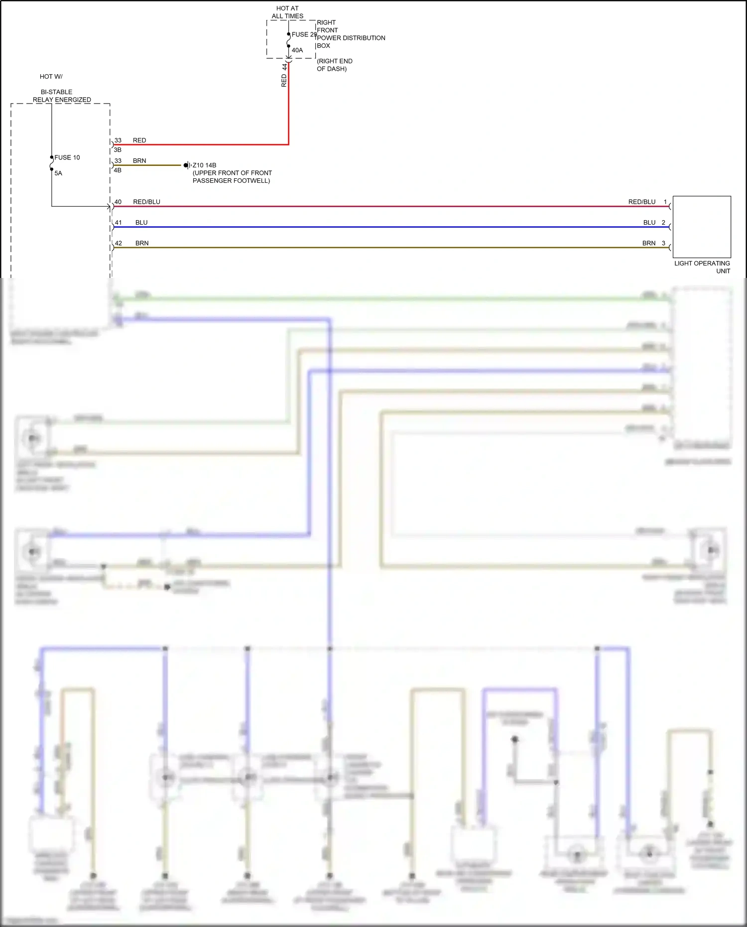 BMW X4 G02 (2018-2021) light operating unit wiring diagram  (4 of 5)