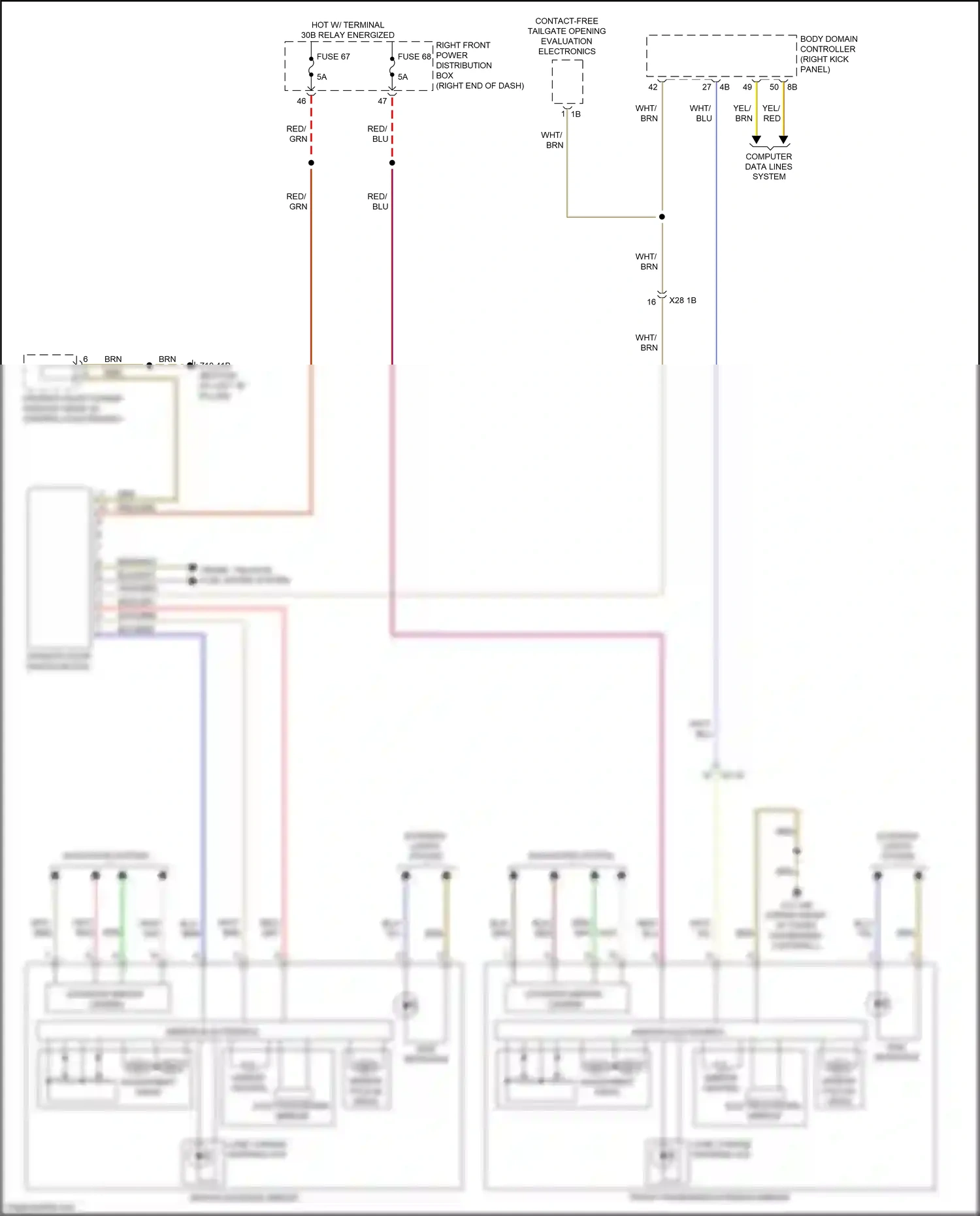 BMW X4 G02 (2018-2021) mirror electronics wiring diagram  (4 of 4)