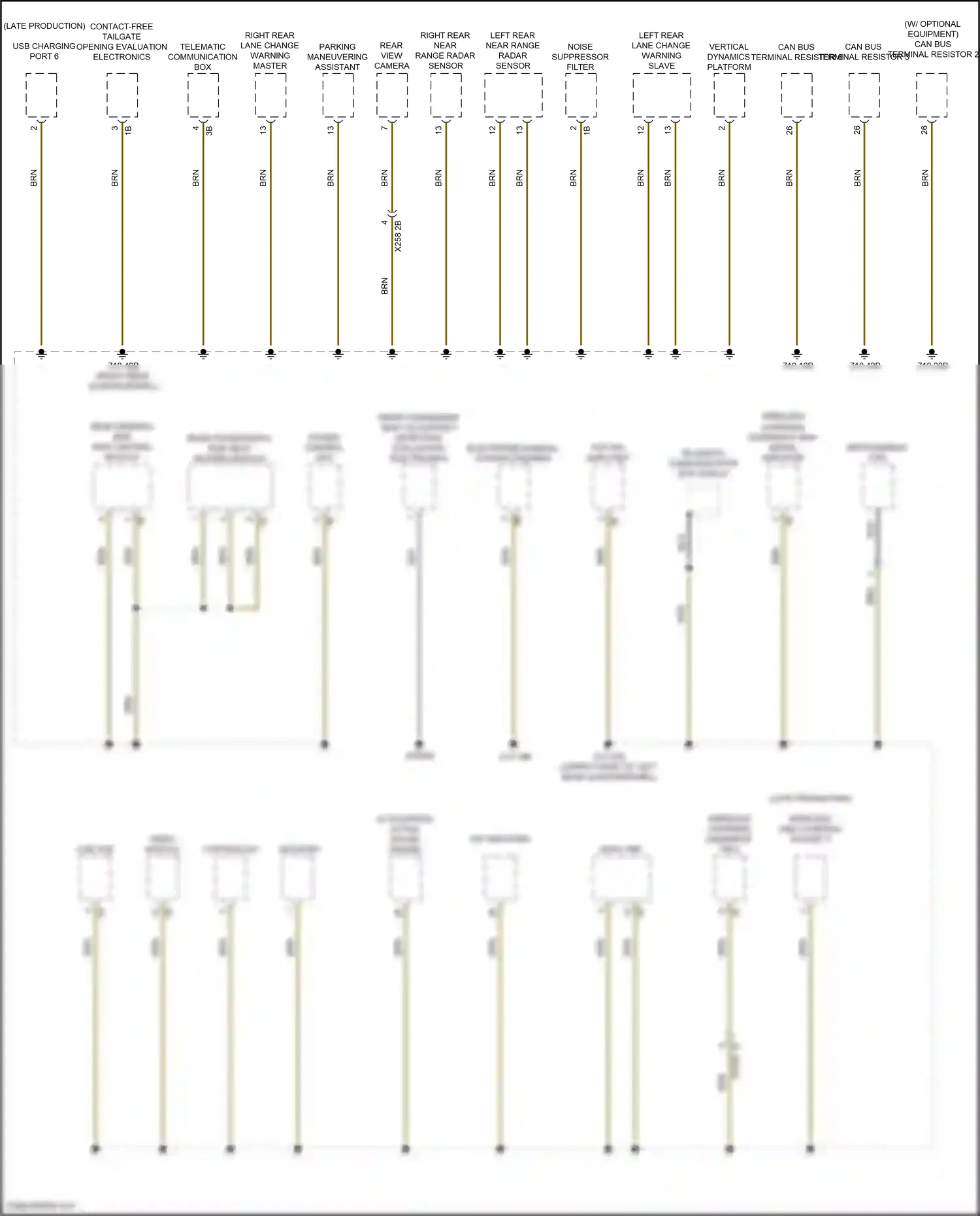 BMW X4 G02 (2018-2021) vertical dynamics platform wiring diagram  (2 of 4)