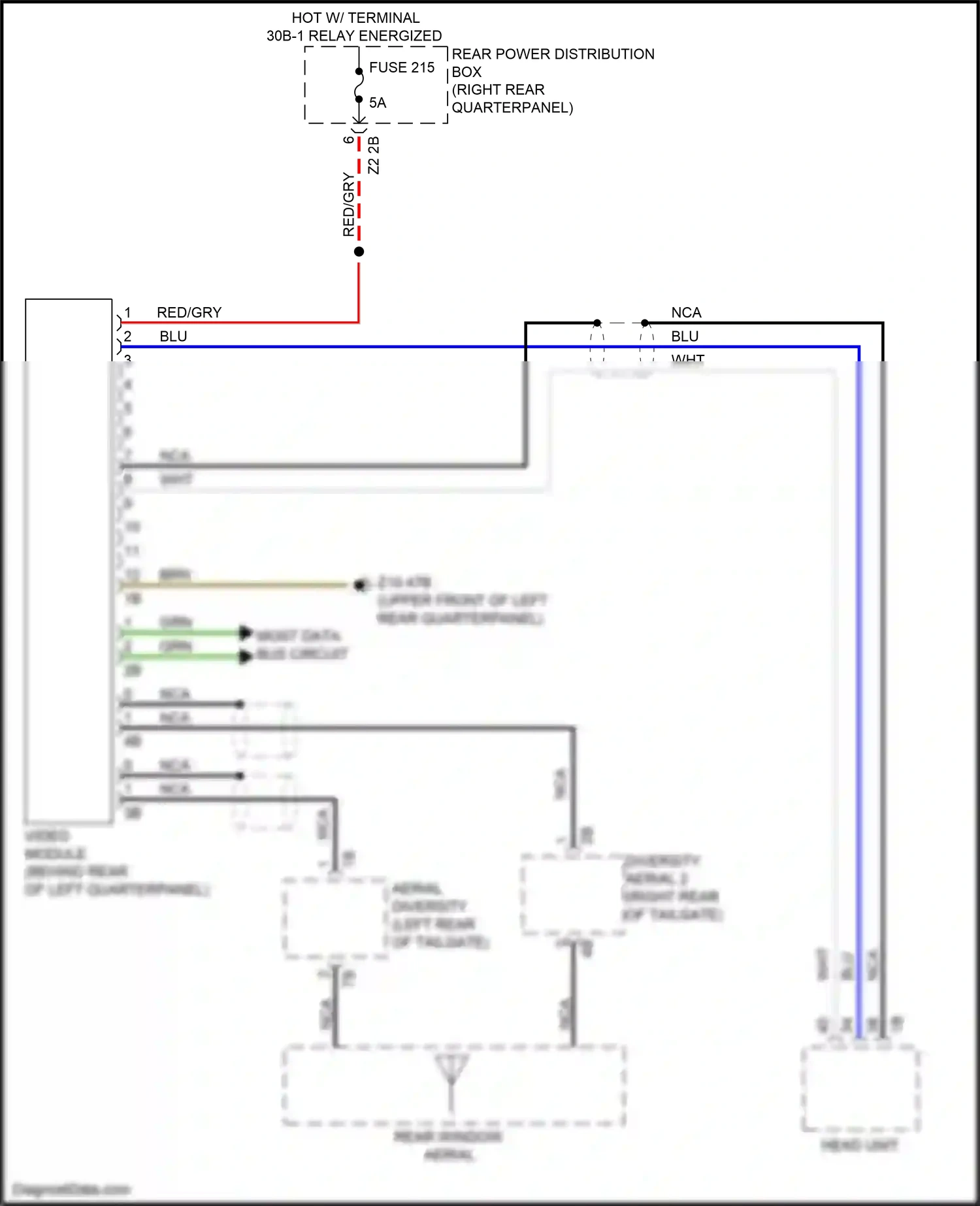 BMW X4 G02 (2018-2021) video module wiring diagram  (10 of 12)