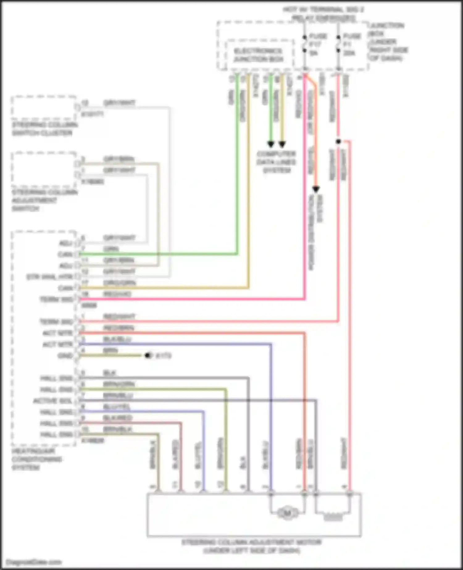 X5 M BMW E70 facelift (2010-2013): Steering column memory circuit