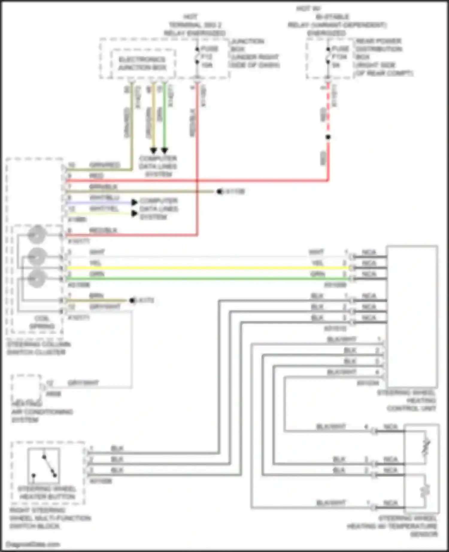 X5 M BMW E70 facelift (2010-2013): Heated steering wheel circuit