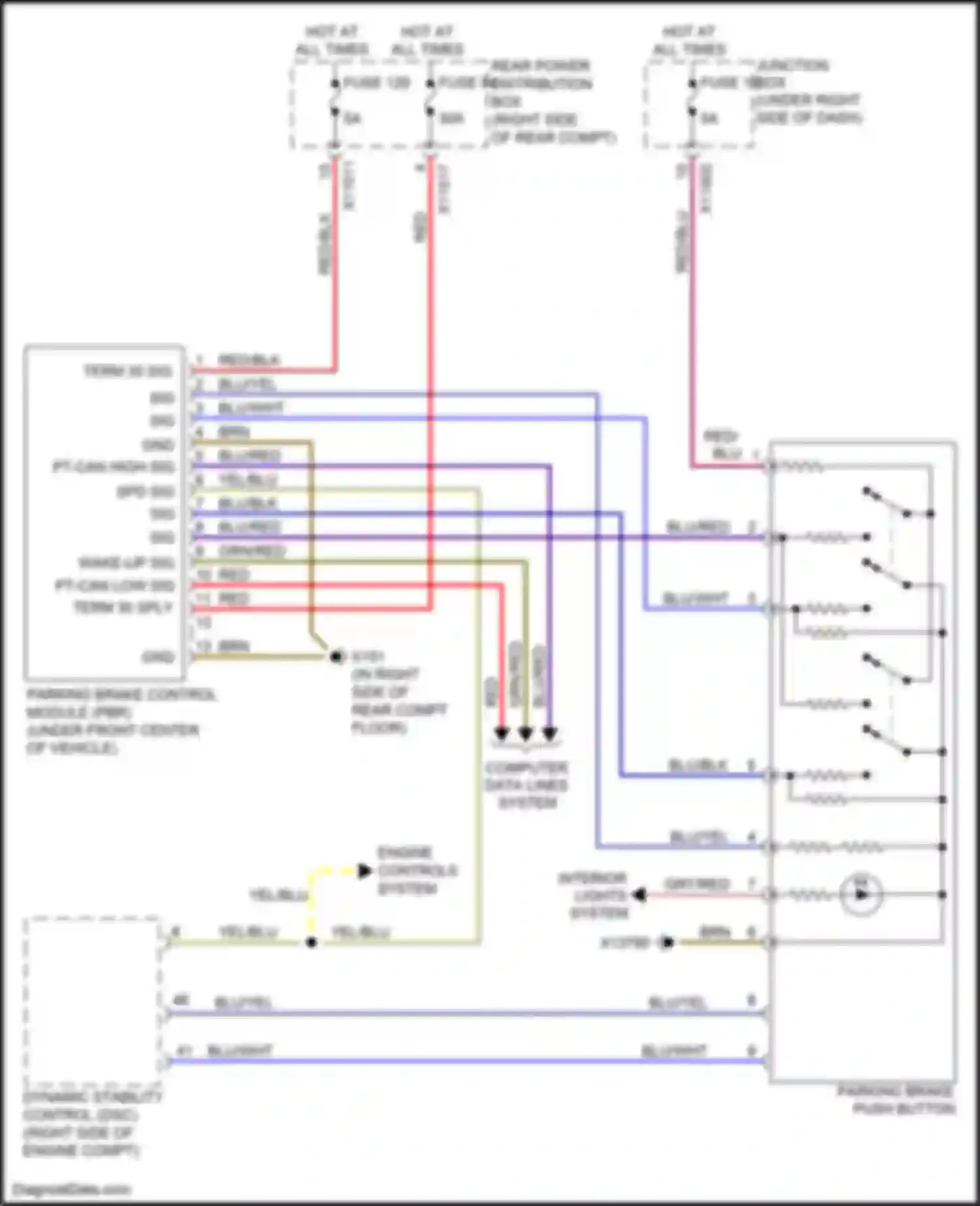 Wiring diagram blu/red for BMW X5 M E70 facelift (2010-2013) (62 of 64)