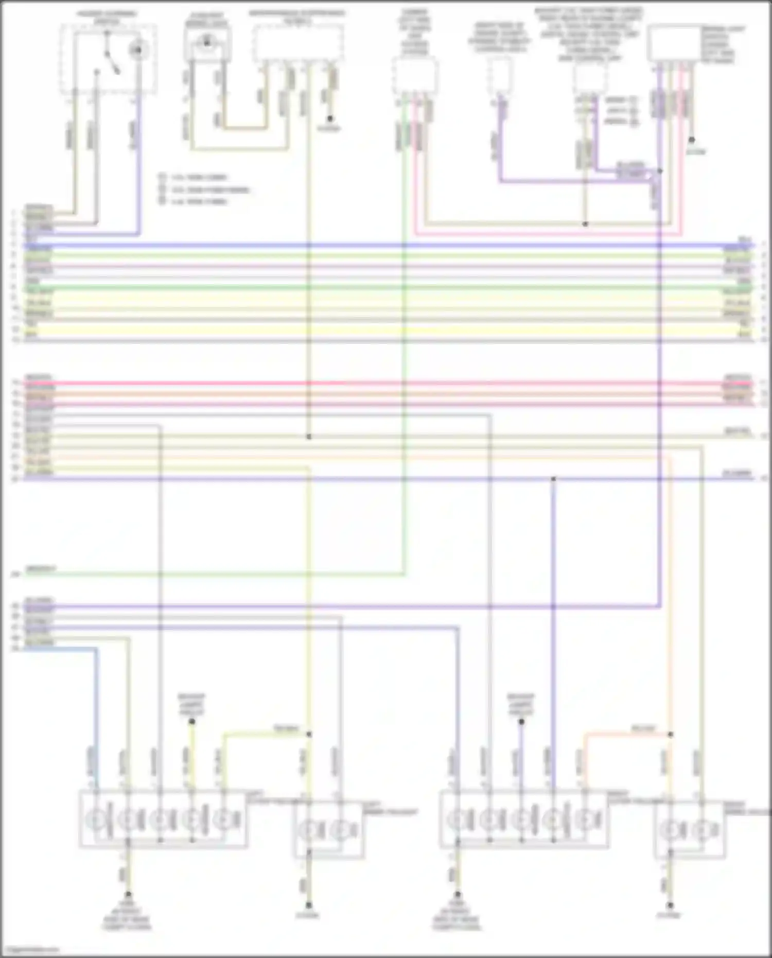 Wiring diagram hazard warning switch for BMW X5 M E70 facelift (2010-2013) (2 of 4)