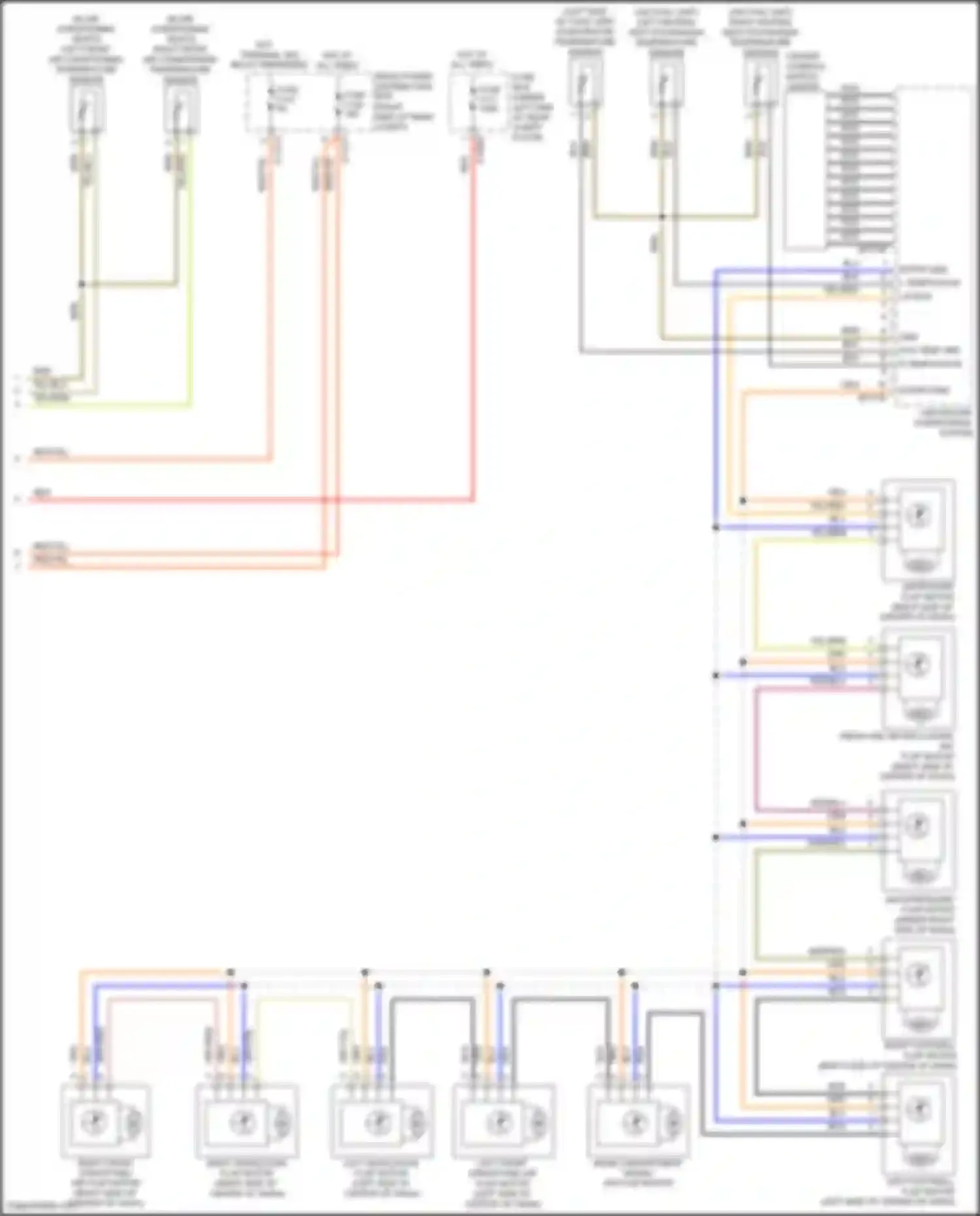 Wiring diagram left front air conditioning temperature sensor for BMW X5 M E70 facelift (2010-2013) (2 of 3)