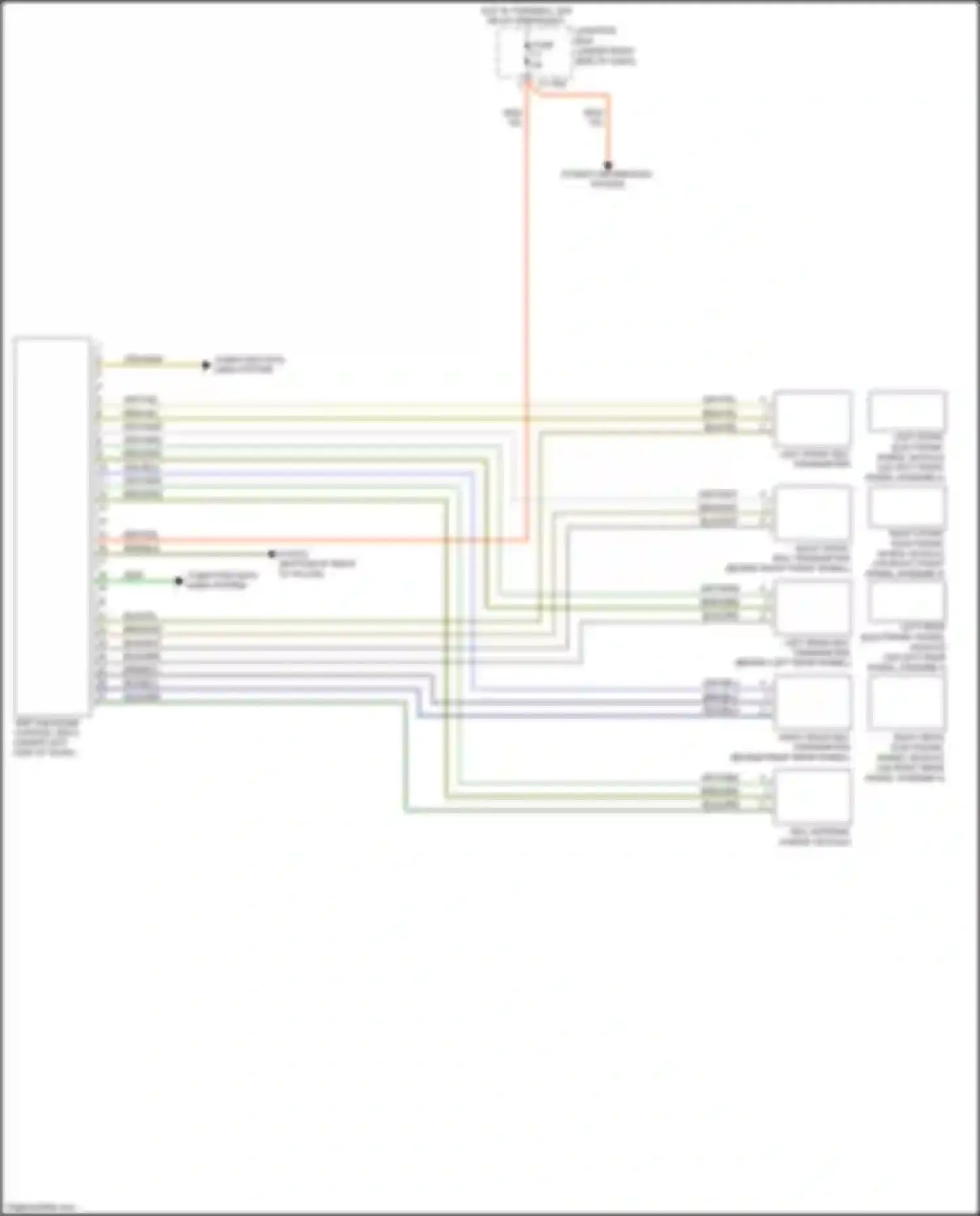 Wiring diagram left front electronic wheel module for BMW X5 M E70 facelift (2010-2013) (1 of 1)