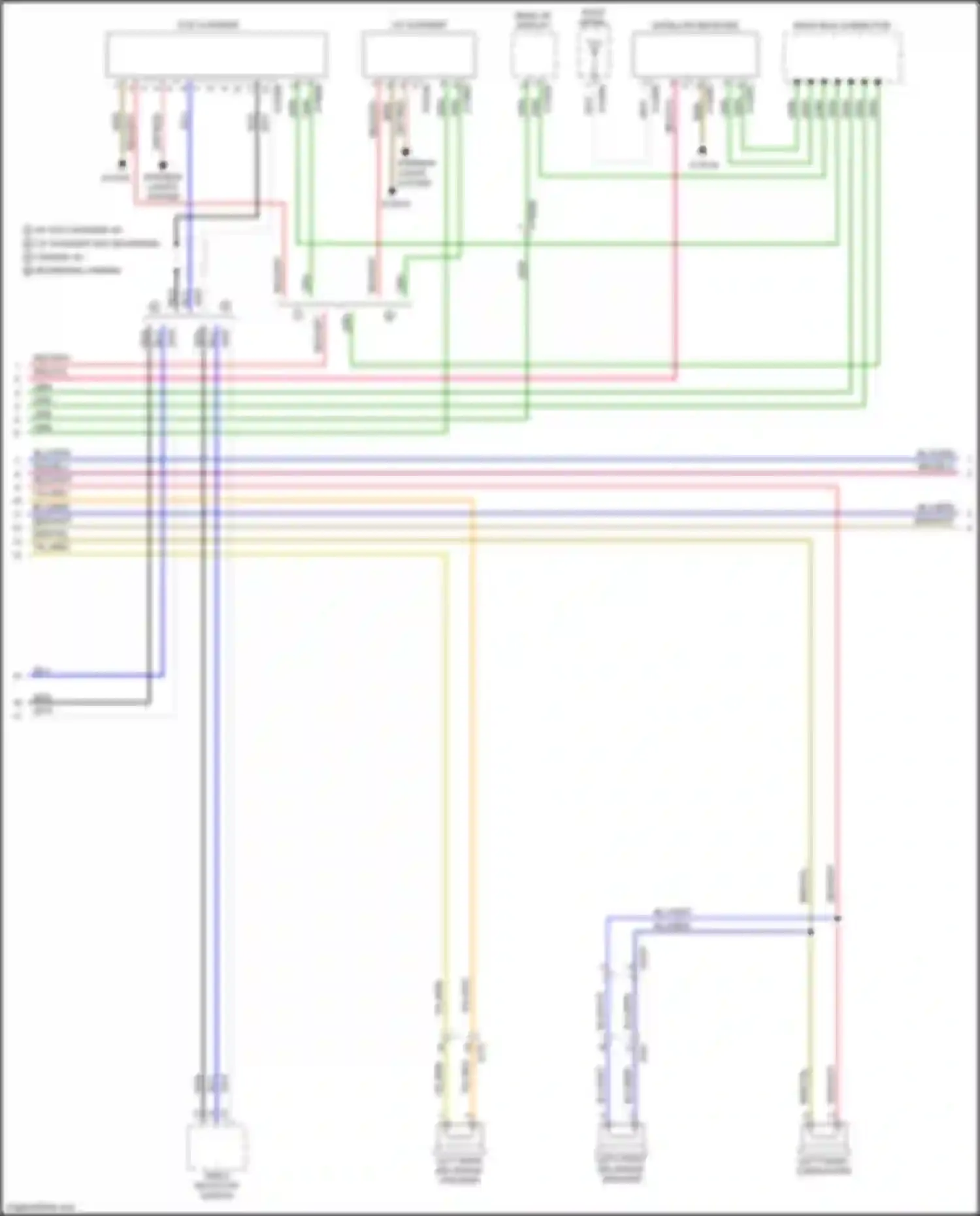 Wiring diagram left rear mid-range speaker for BMW X5 M E70 facelift (2010-2013) (1 of 10)