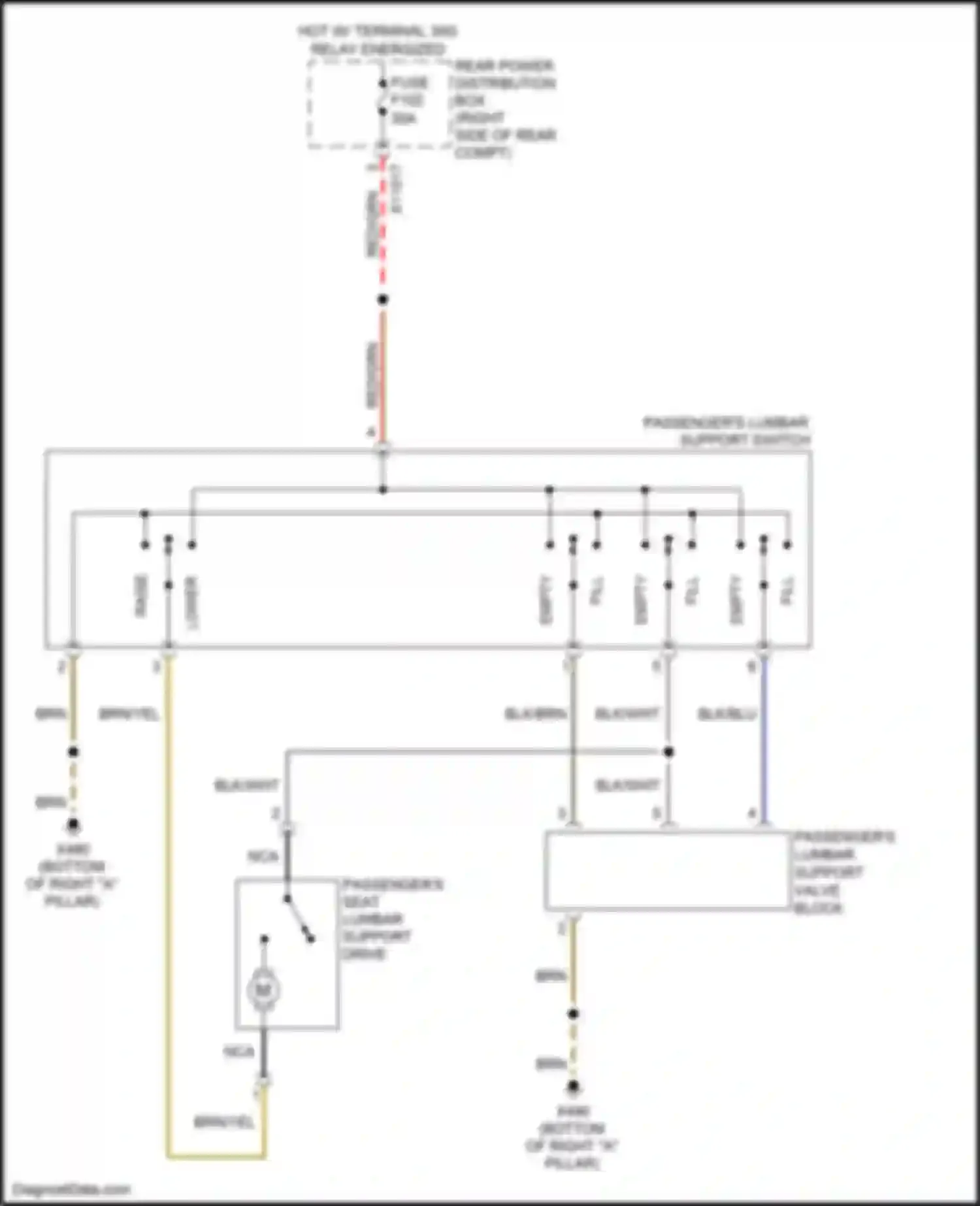 Wiring diagram rear power distribution box for BMW X5 M E70 facelift (2010-2013) (61 of 71)