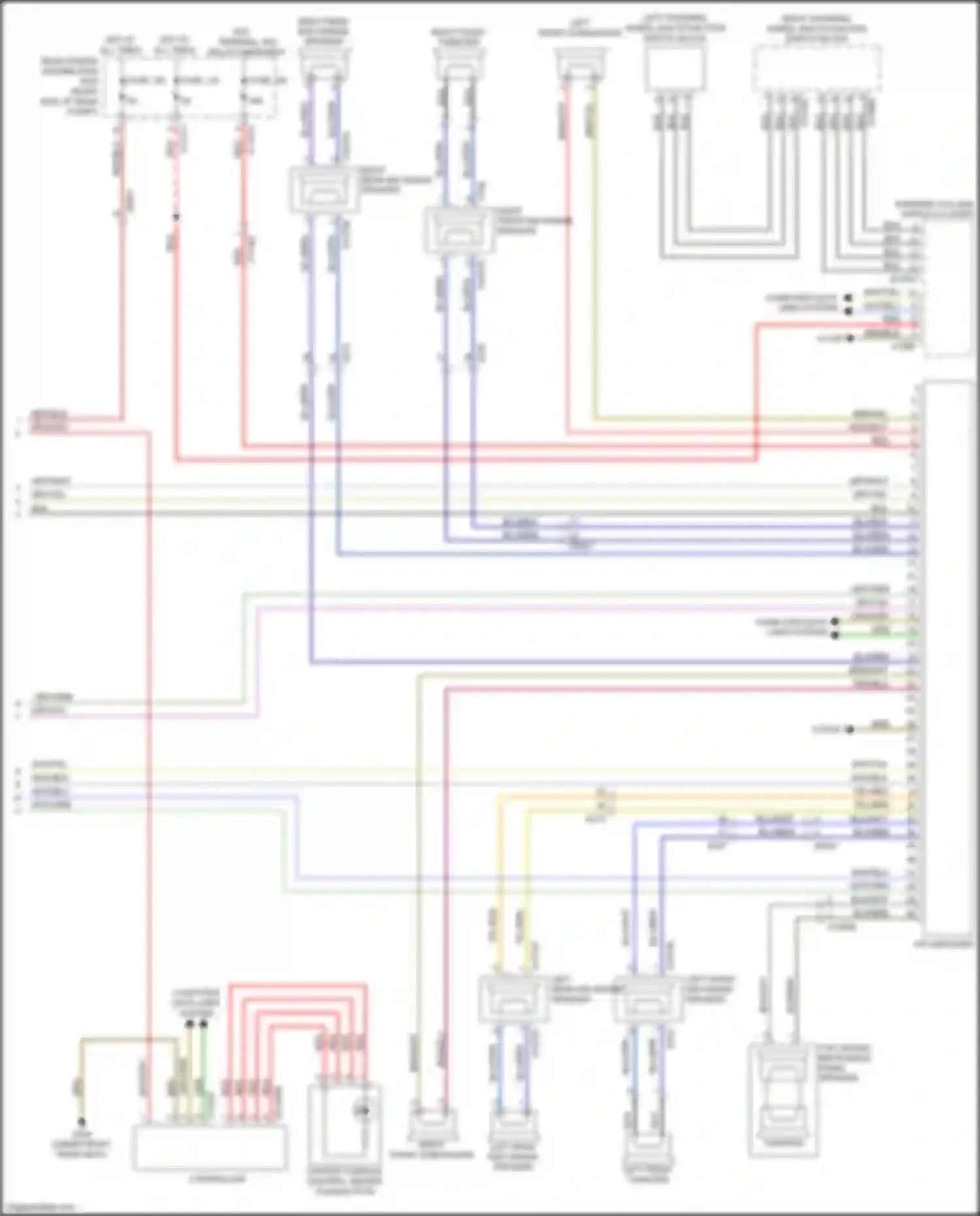 Wiring diagram right front mid-range speaker for BMW X5 M E70 facelift (2010-2013) (2 of 10)