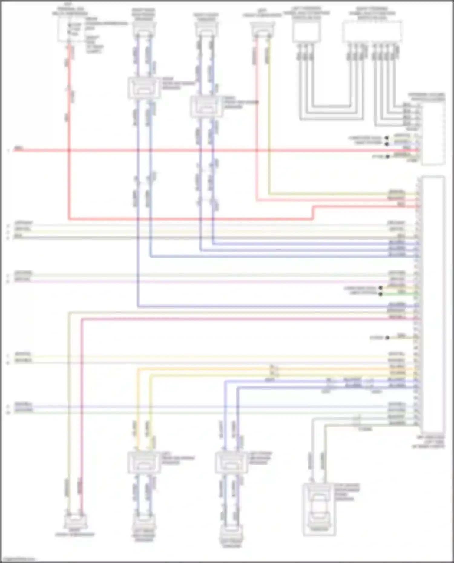 Wiring diagram right front subwoofer for BMW X5 M E70 facelift (2010-2013) (3 of 10)