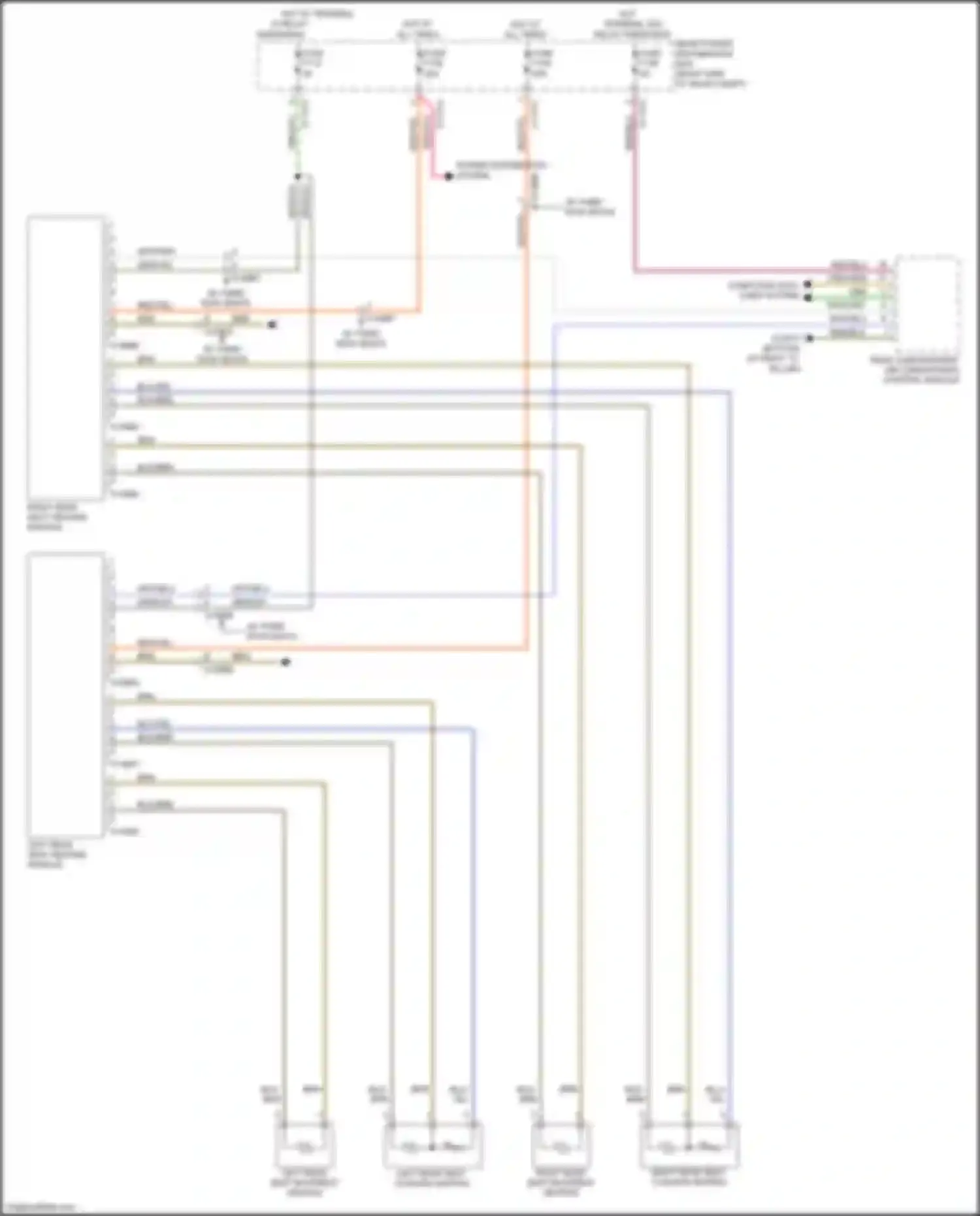 Wiring diagram right rear seat heating module for BMW X5 M E70 facelift (2010-2013) (4 of 4)