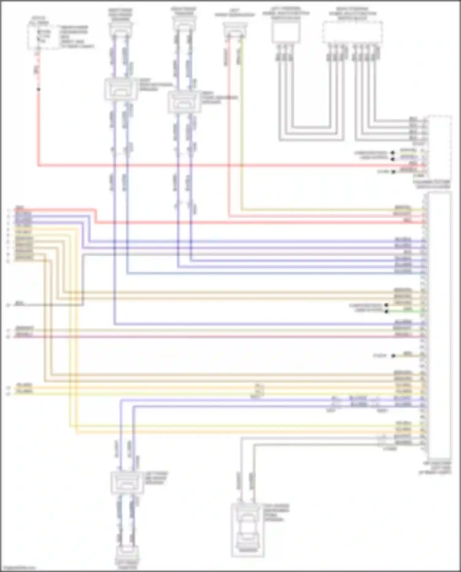 Wiring diagram top center instrument panel speaker for BMW X5 M E70 facelift (2010-2013) (7 of 8)