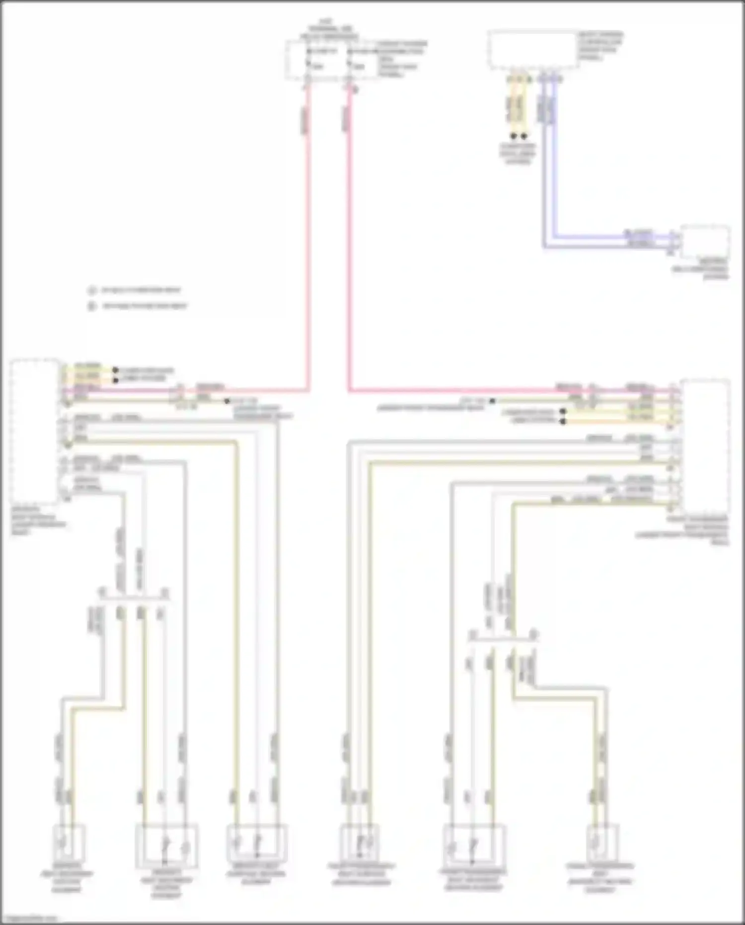 Wiring diagram front passenger's seat surface heating element for BMW X5 M F85 (2014-2018) (1 of 2)