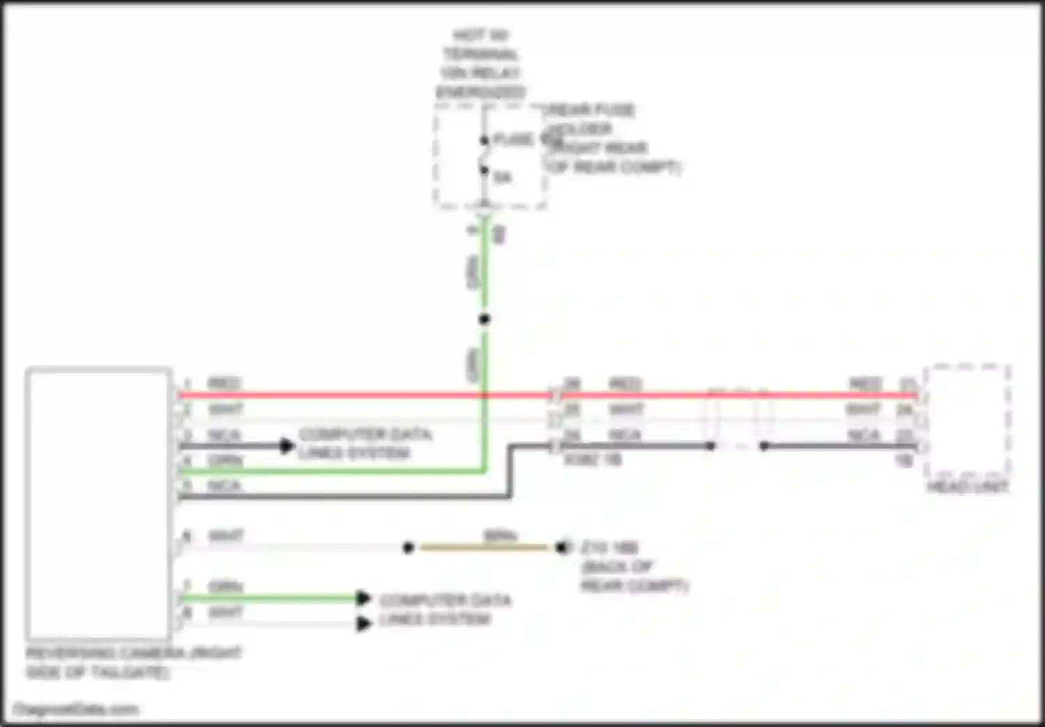 Wiring diagram fuse 154 for BMW X5 M F85 (2014-2018) (3 of 3)