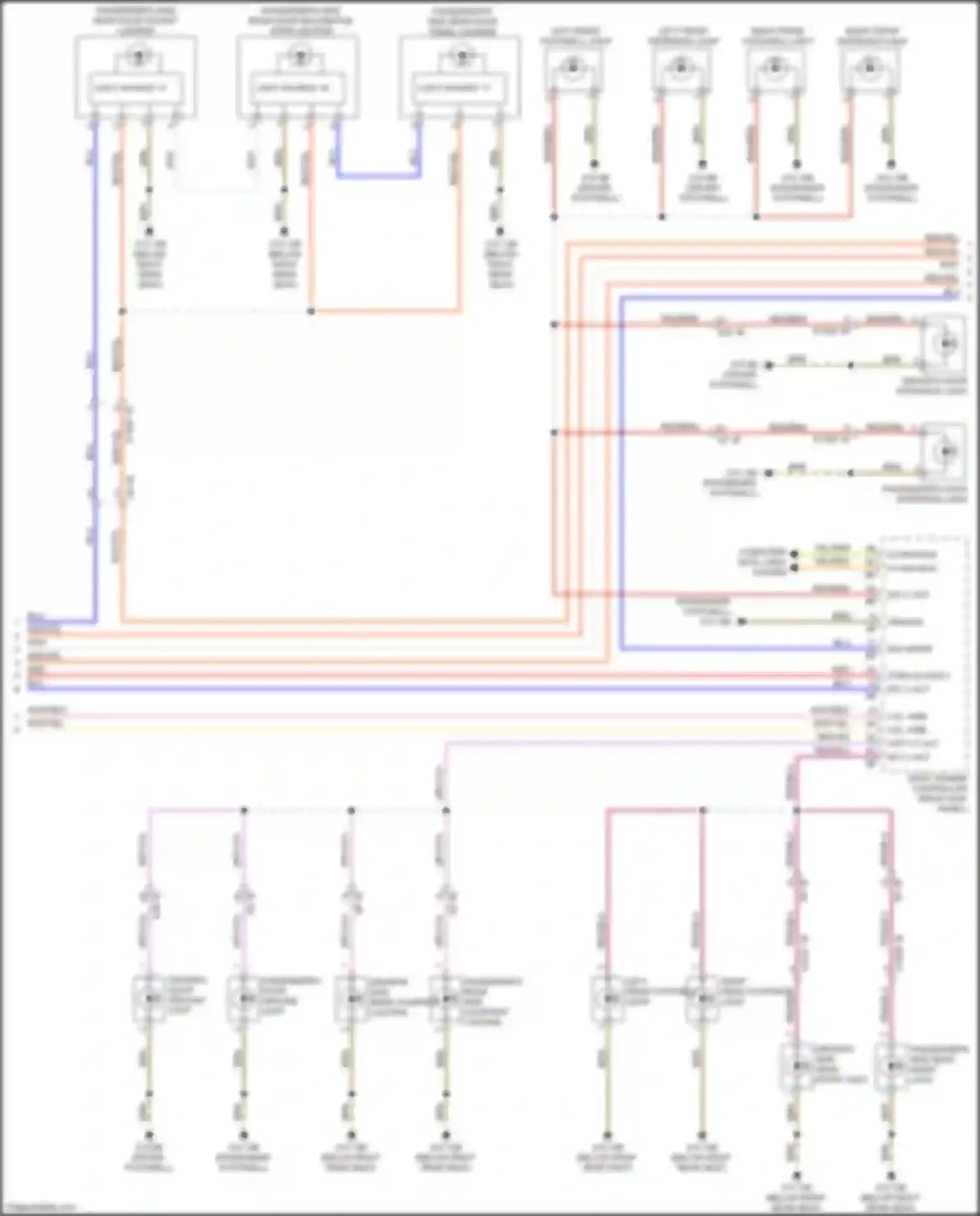 Wiring diagram left front entrance light for BMW X5 M F85 (2014-2018) (1 of 2)