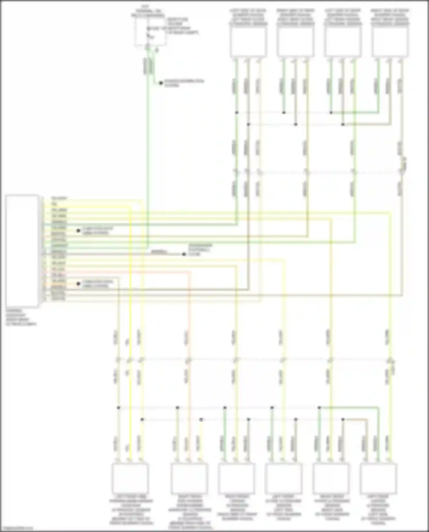 Wiring diagram left front side parking maneuvering assistant ultrasonic sensor for BMW X5 M F85 (2014-2018) (1 of 1)