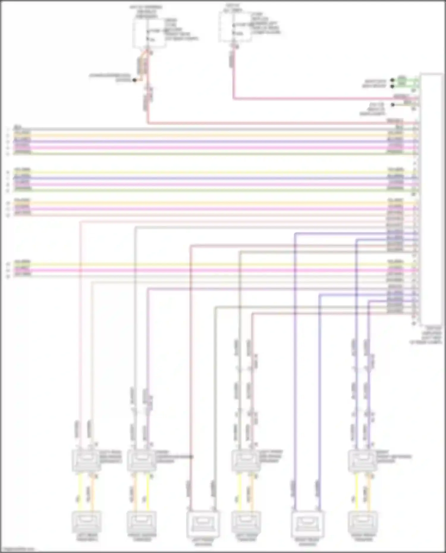 Wiring diagram left front woofer for BMW X5 M F85 (2014-2018) (7 of 12)