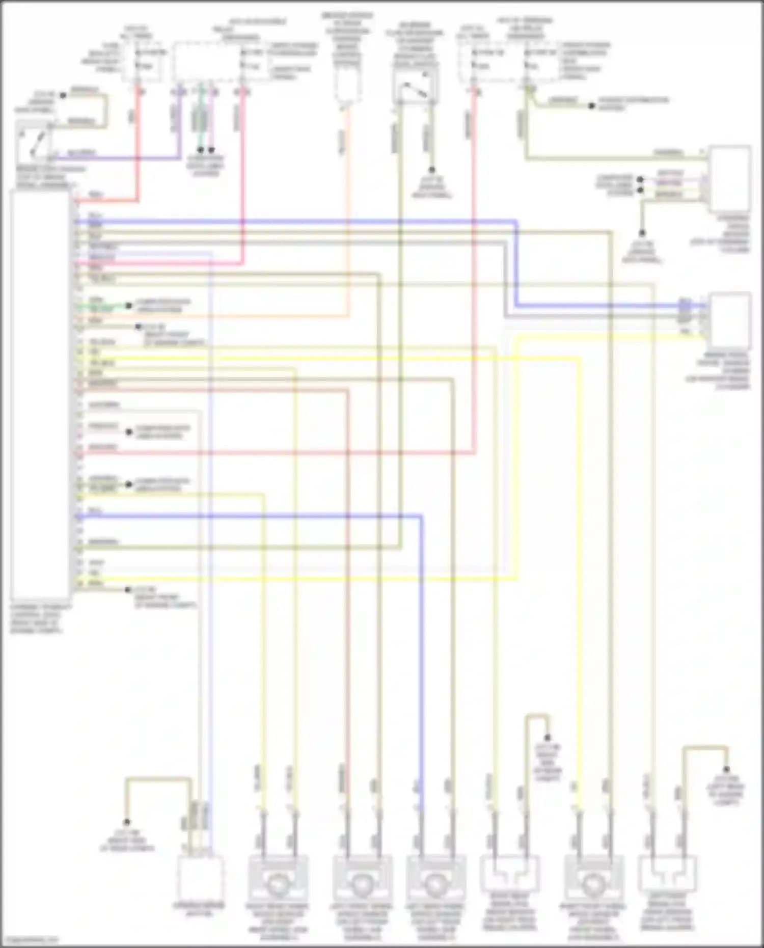 Wiring diagram left rear wheel speed sensor for BMW X5 M F85 (2014-2018) (1 of 1)