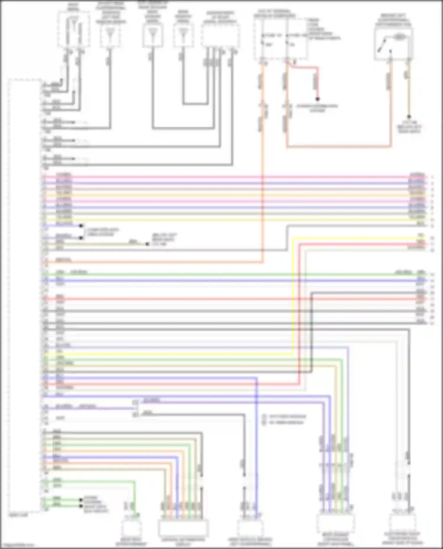 Wiring diagram left side window aerial for BMW X5 M F85 (2014-2018) (3 of 9)