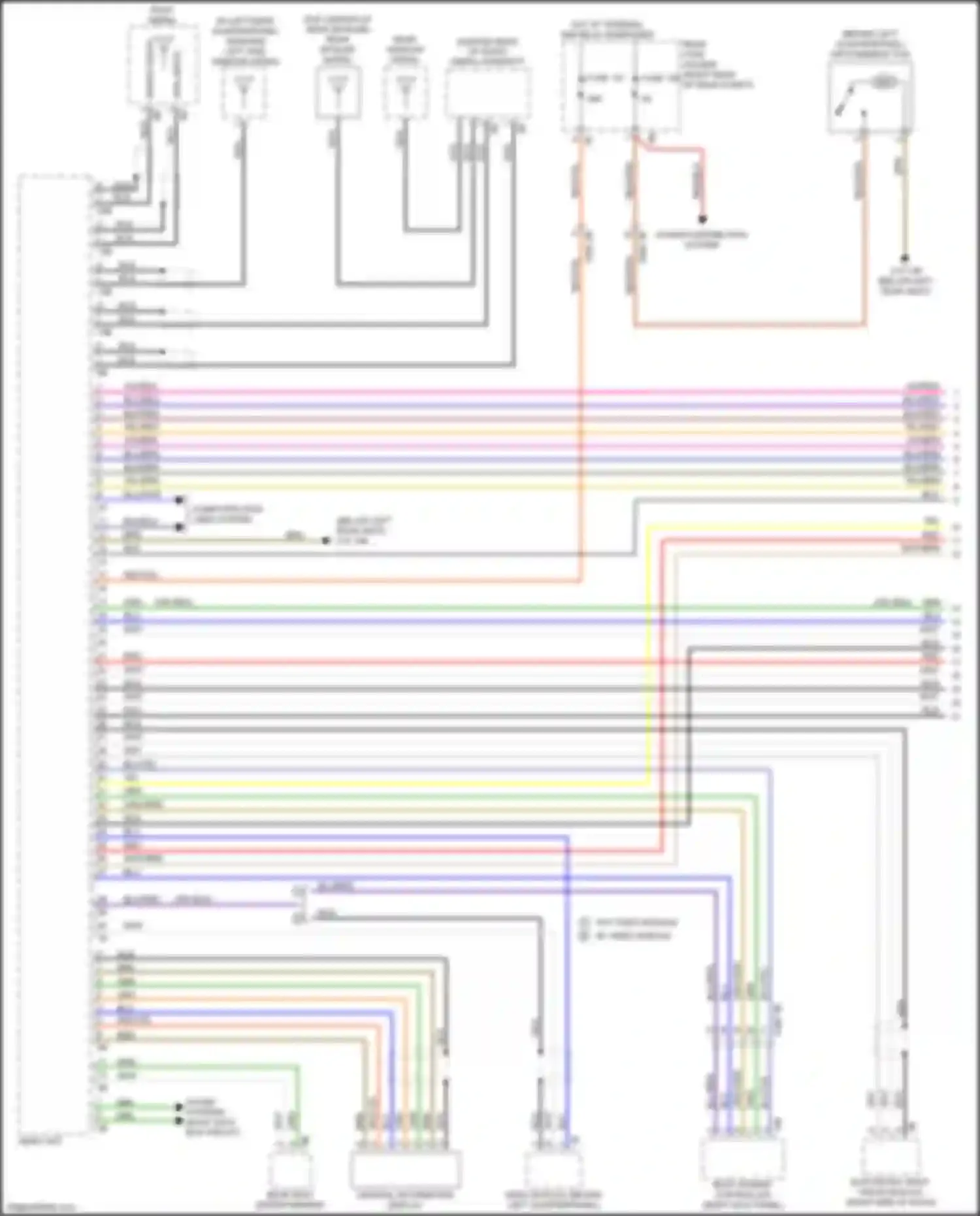 Wiring diagram left side window aerial for BMW X5 M F85 (2014-2018) (5 of 9)