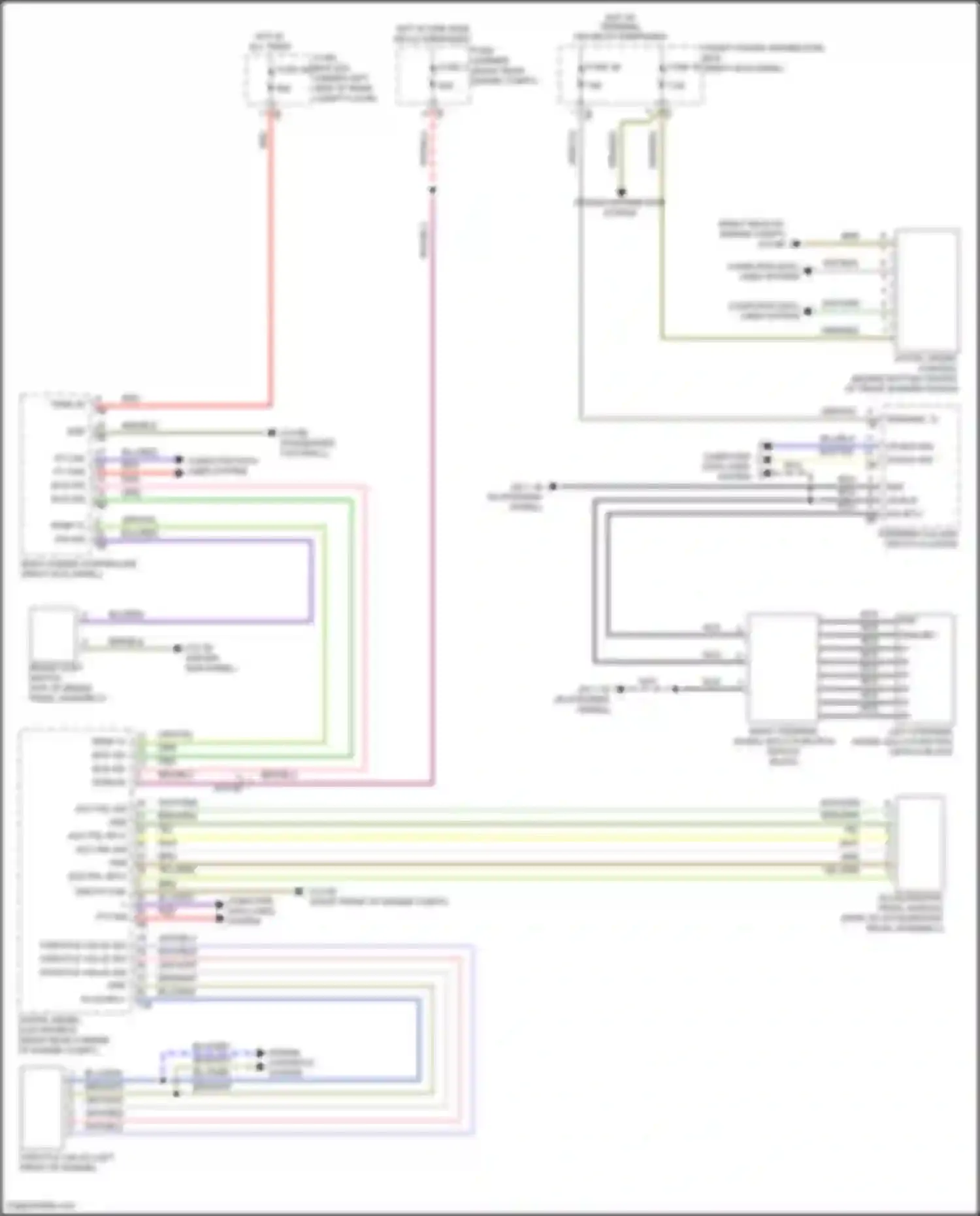 Wiring diagram left steering wheel multi-function switch block for BMW X5 M F85 (2014-2018) (3 of 5)