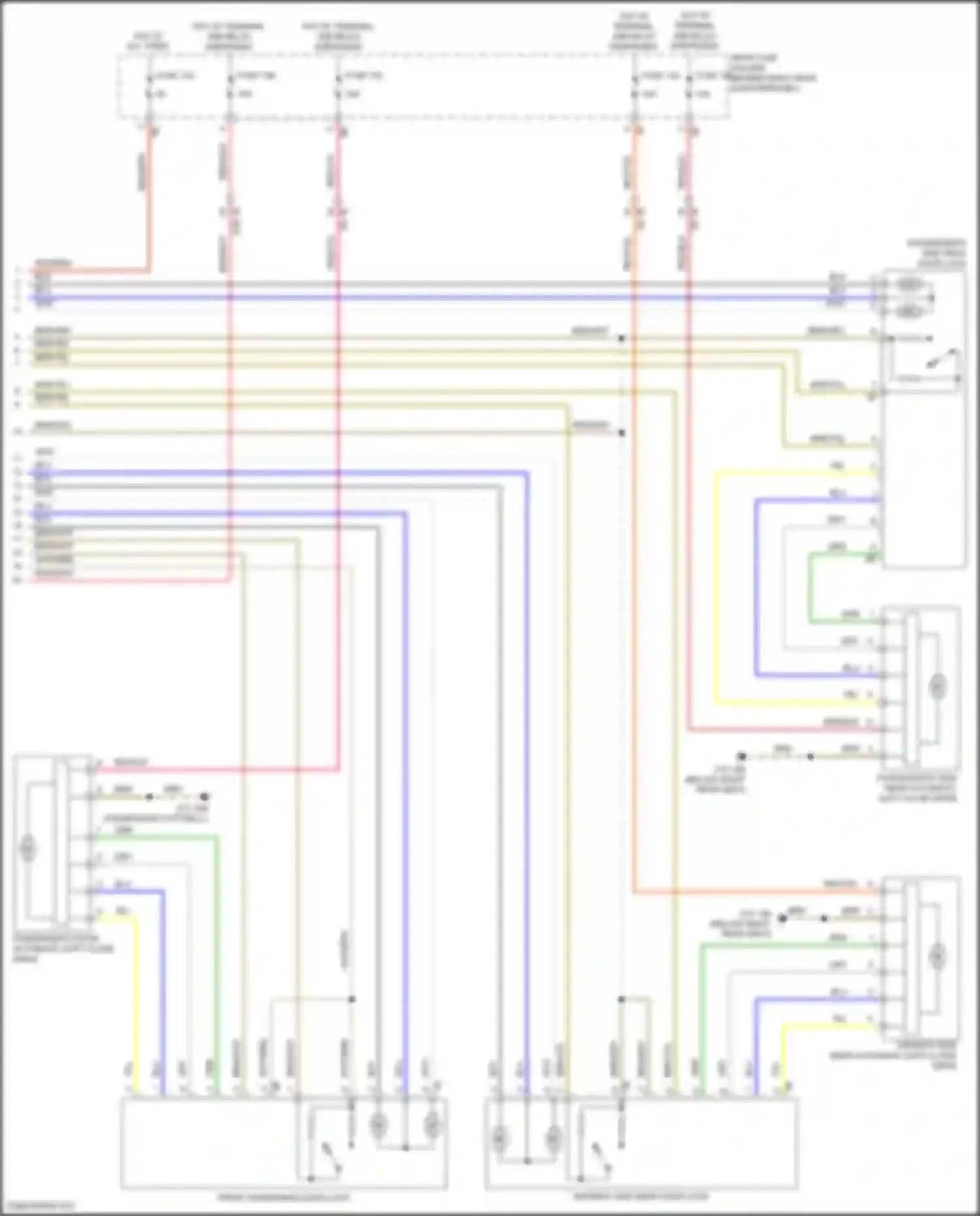 Wiring diagram passenger's side rear automatic soft close drive for BMW X5 M F85 (2014-2018) (1 of 4)