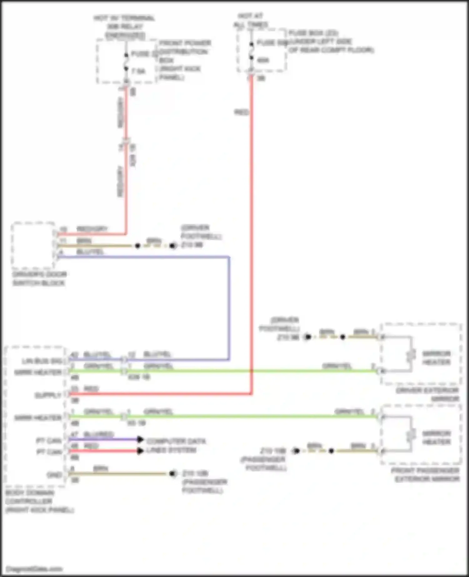 Wiring diagram pt can l for BMW X5 M F85 (2014-2018) (6 of 7)