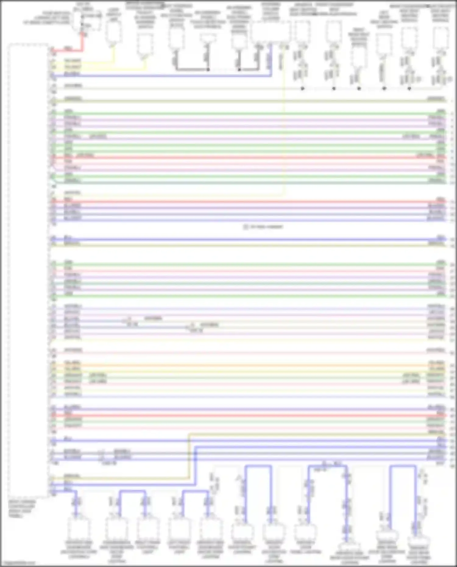 Wiring diagram rear driver's side seat heating module for BMW X5 M F85 (2014-2018) (2 of 4)
