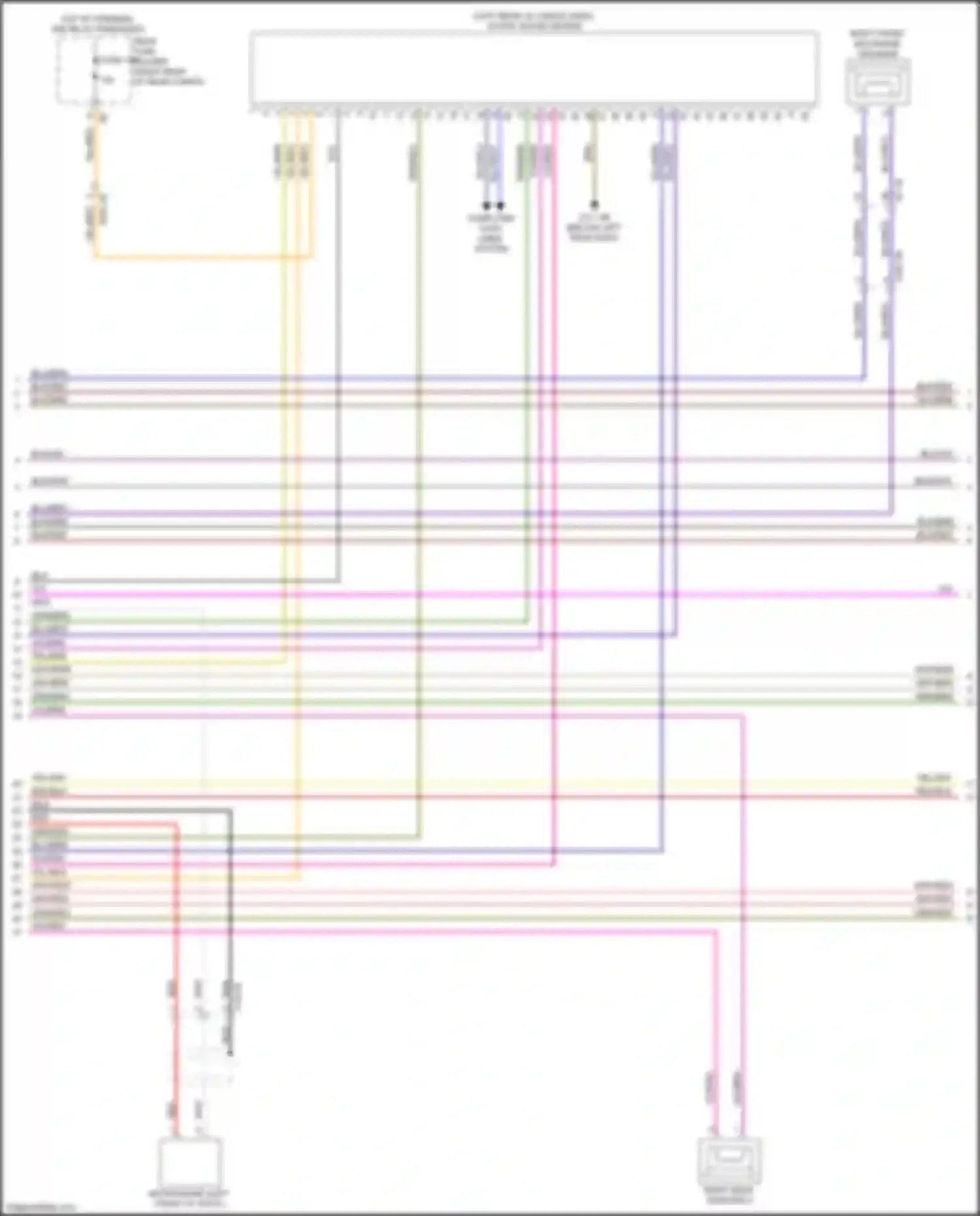Wiring diagram right front mid-range speaker for BMW X5 M F85 (2014-2018) (9 of 12)