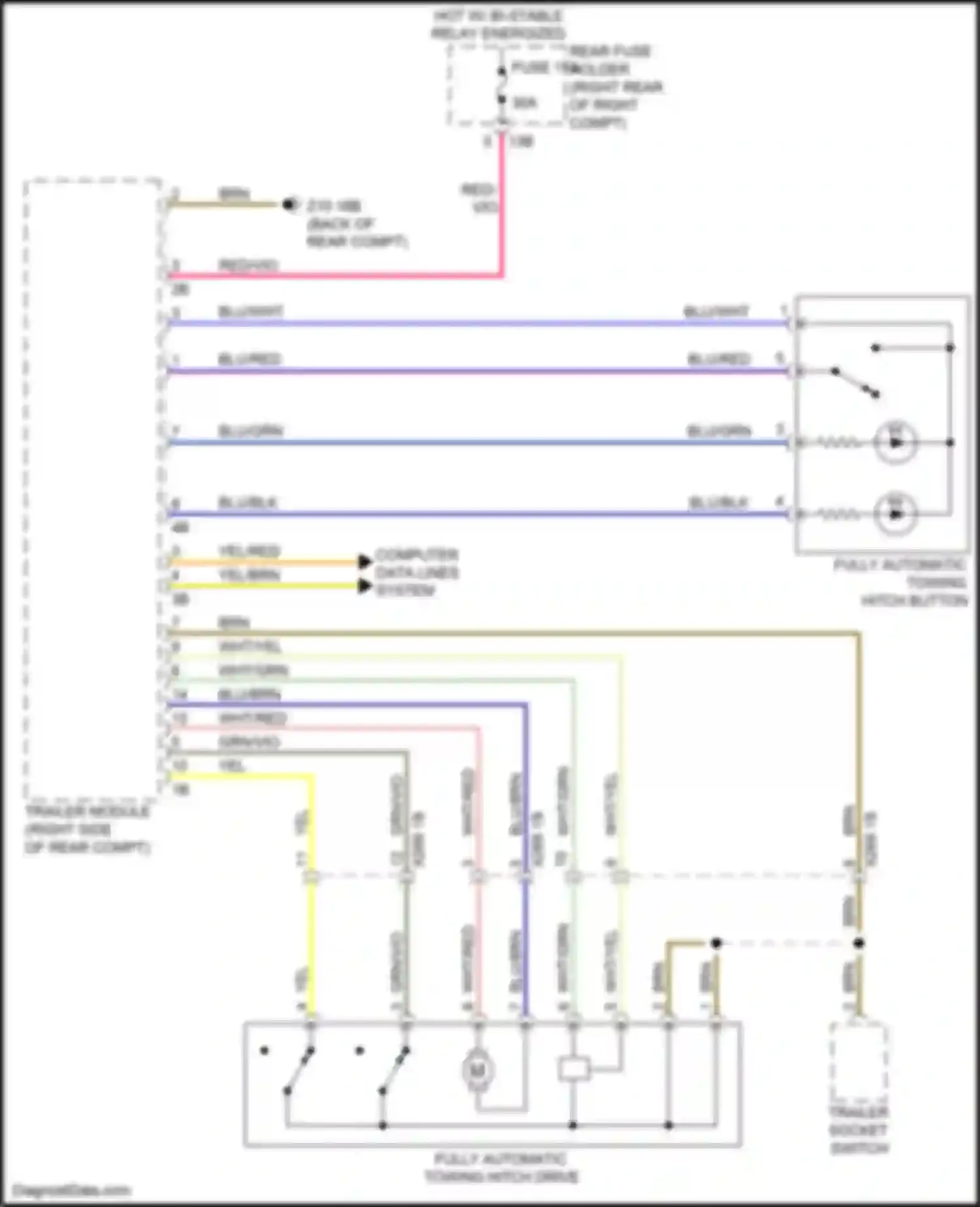 Wiring diagram trailer module for BMW X5 M F85 (2014-2018) (1 of 5)