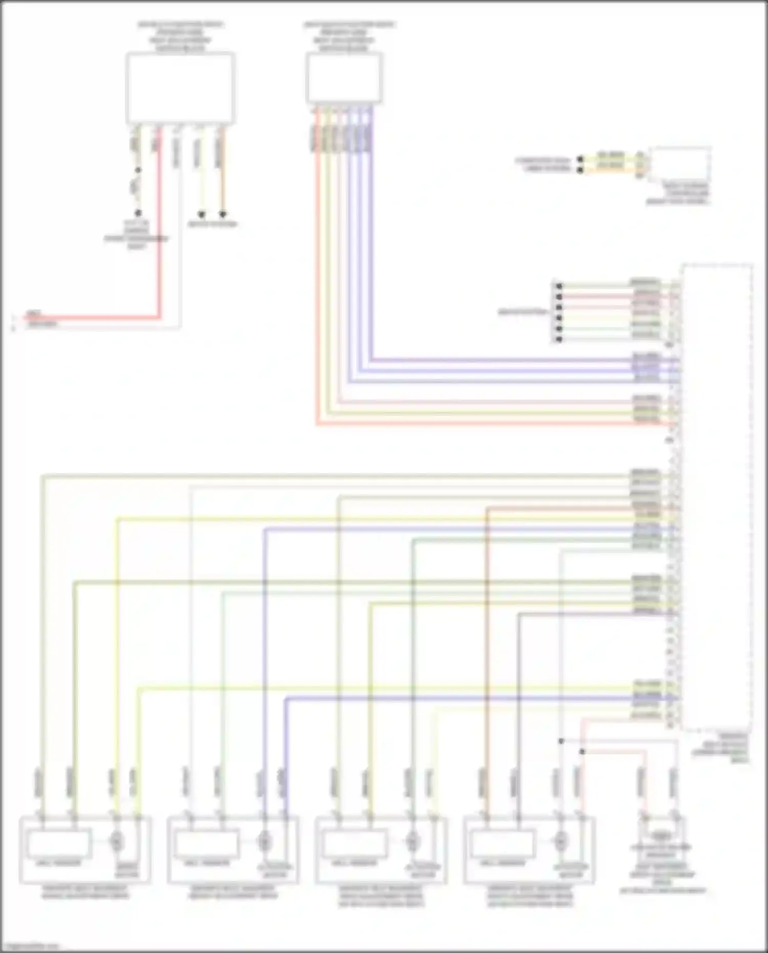 Wiring diagram w/o multi- function seat for BMW X5 M F85 (2014-2018) (1 of 2)